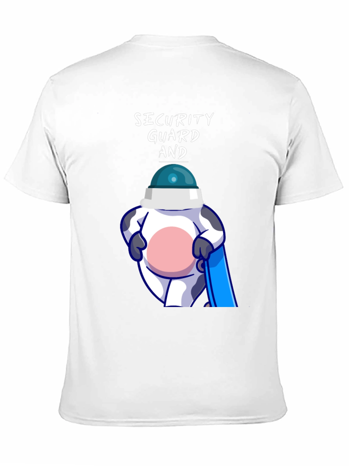 Security Guard Cow Graphic Tee - Funny & Unique
