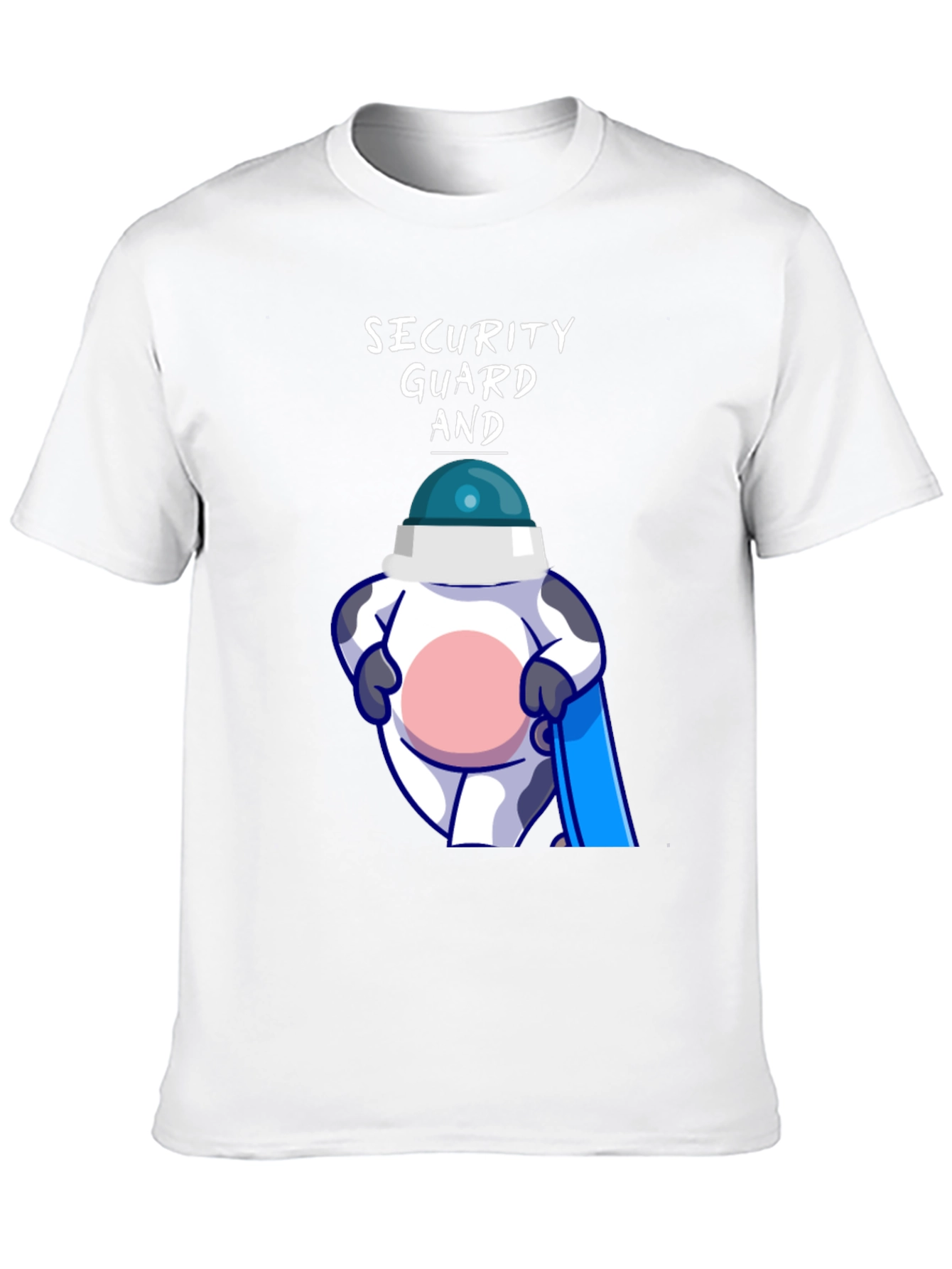 Security Guard Cow Graphic Tee - Funny & Unique