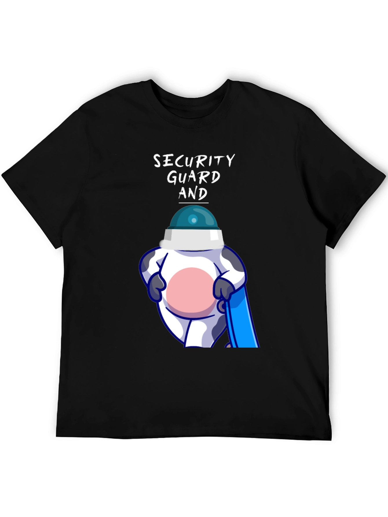 Security Guard Cow Graphic Tee - Funny & Unique