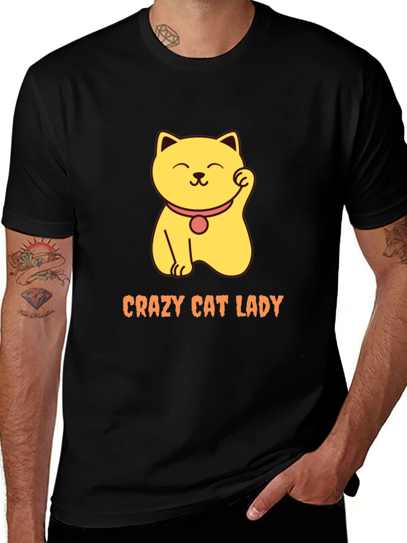 Crazy Cat Lady T-Shirt - Lucky Cat Design