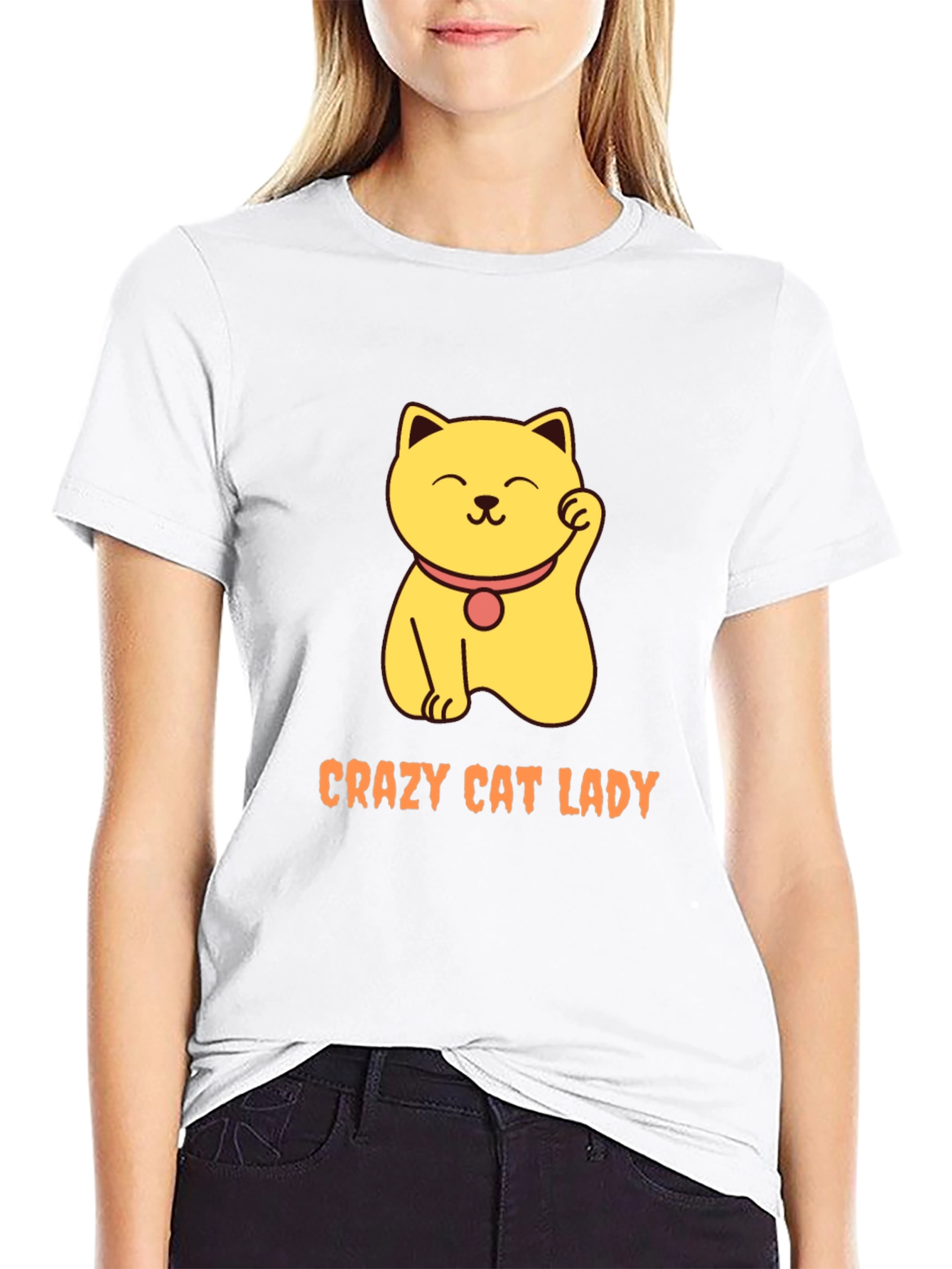 Crazy Cat Lady T-Shirt - Lucky Cat Design