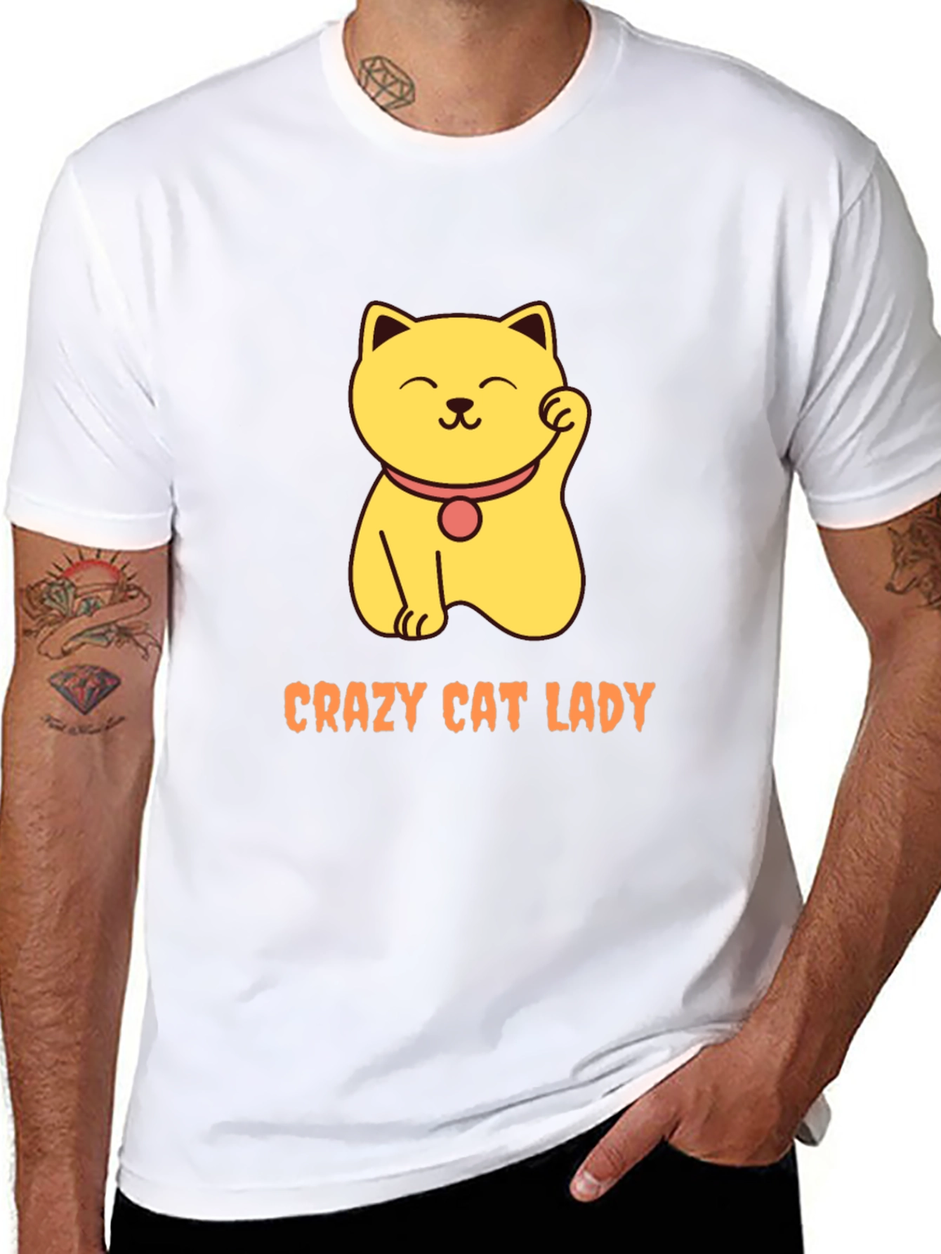 Crazy Cat Lady T-Shirt - Lucky Cat Design