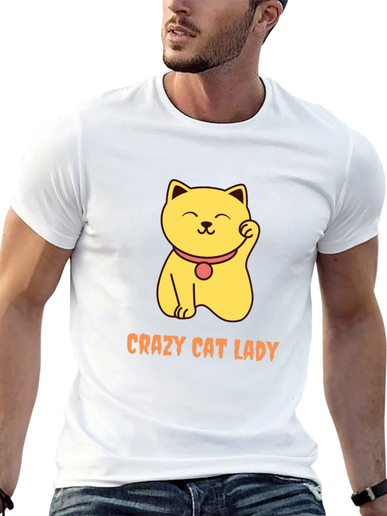 Crazy Cat Lady T-Shirt - Lucky Cat Design