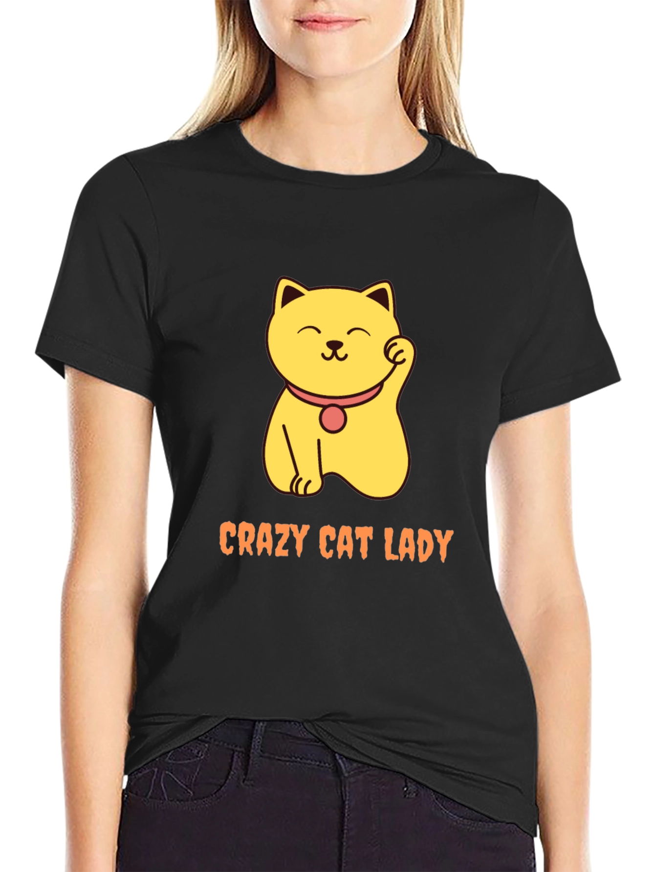 Crazy Cat Lady T-Shirt - Lucky Cat Design