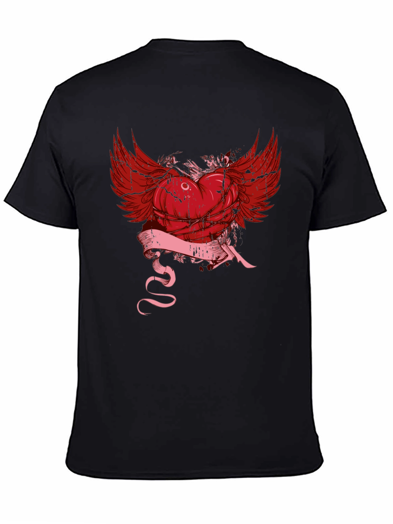 Winged Heart Graphic Tee - Edgy Style