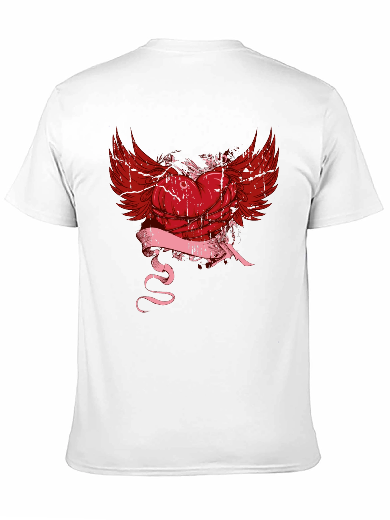 Winged Heart Graphic Tee - Edgy Style