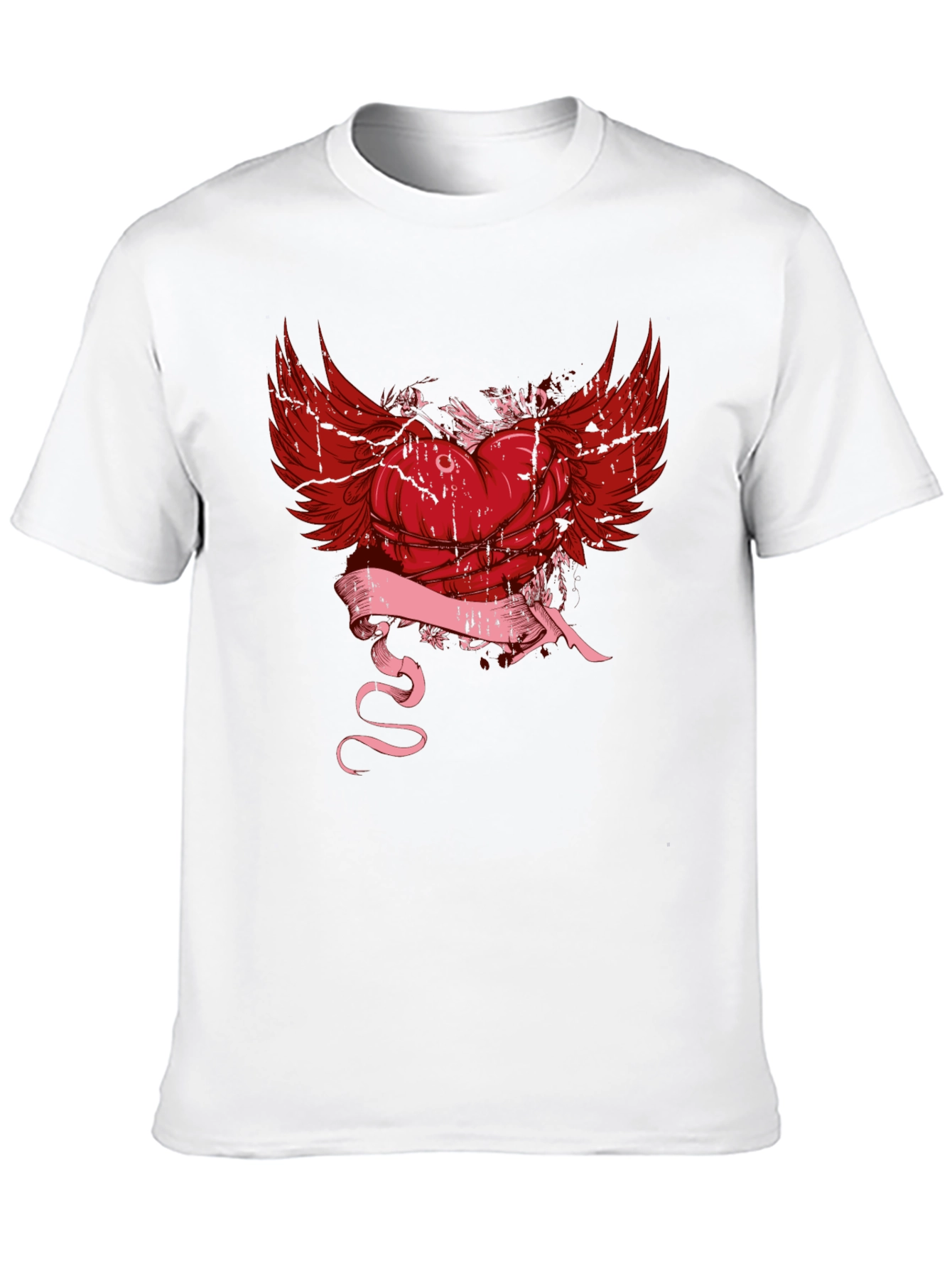 Winged Heart Graphic Tee - Edgy Style