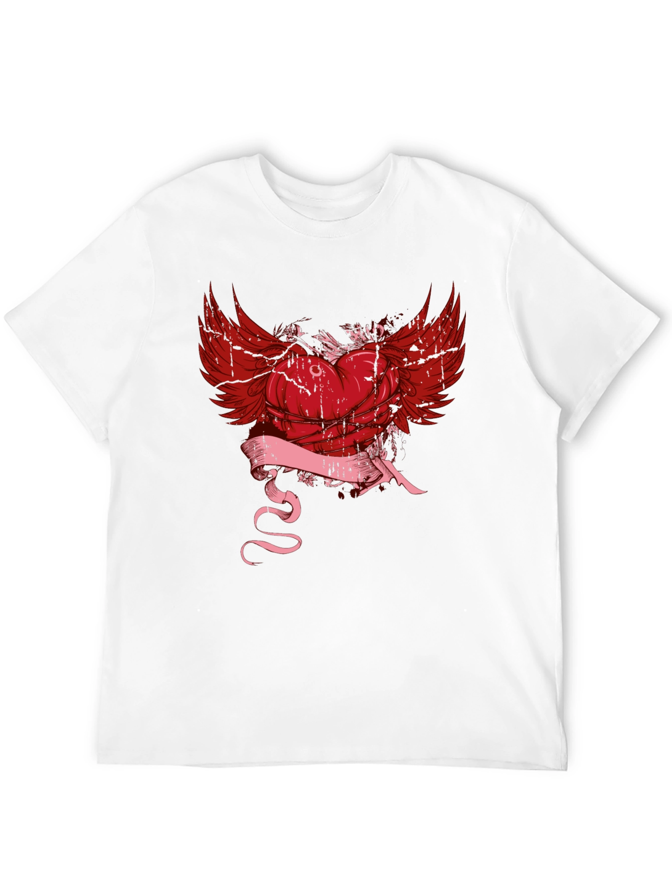 Winged Heart Graphic Tee - Edgy Style