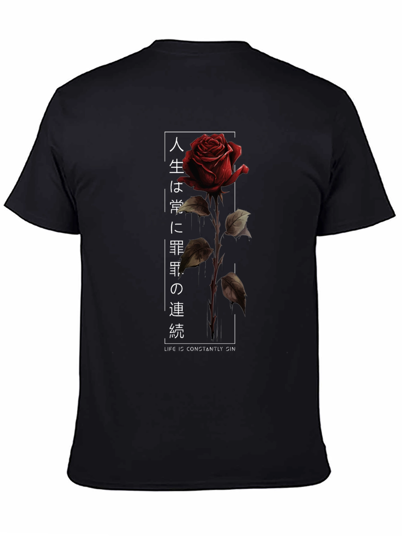 Rose Graphic Tee - Life is Sin