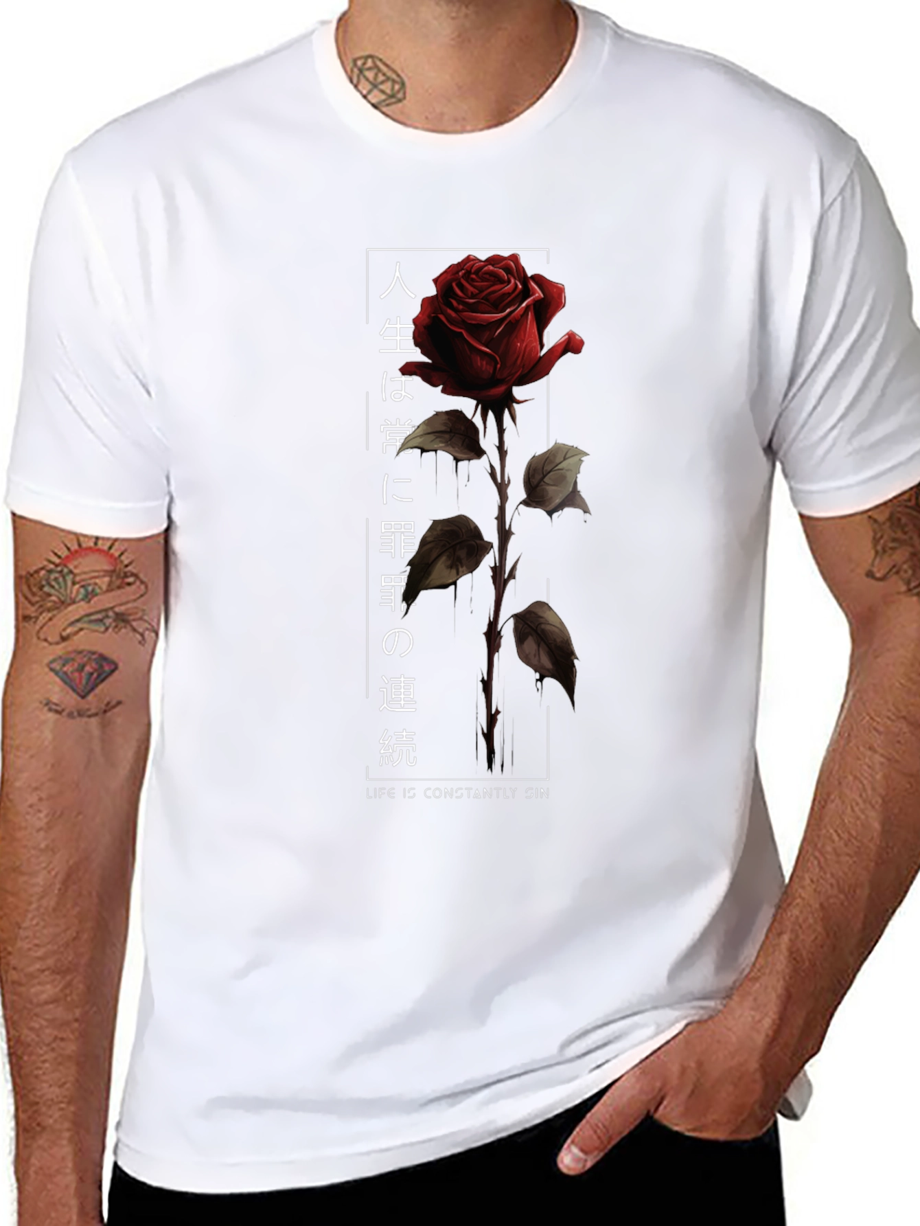 Rose Graphic Tee - Life is Sin