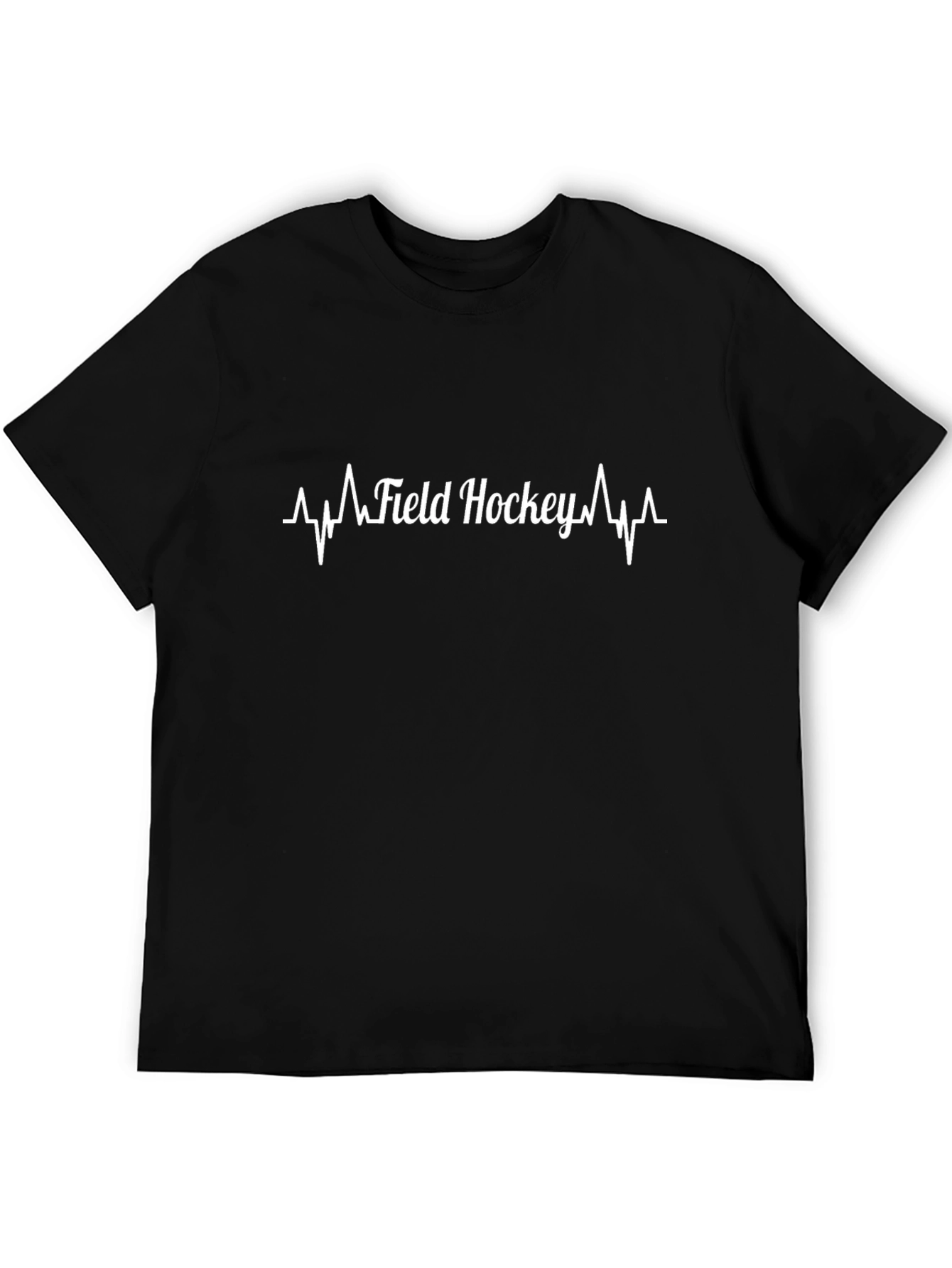 Field Hockey Heartbeat T-Shirt - Black