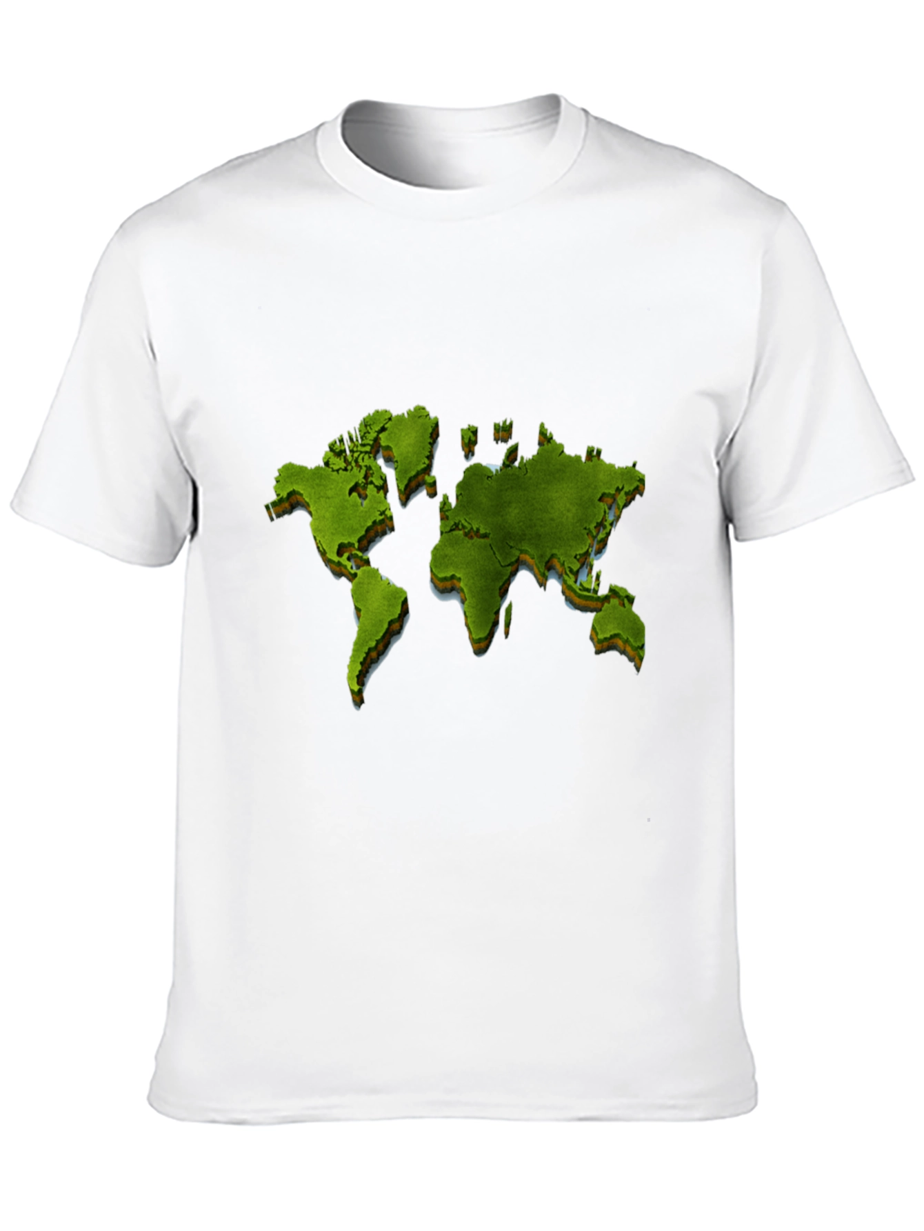 World Map Graphic Print Black T-Shirt