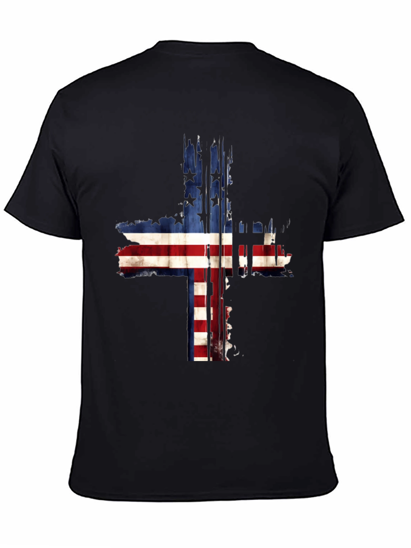 American Flag Cross Graphic Tee