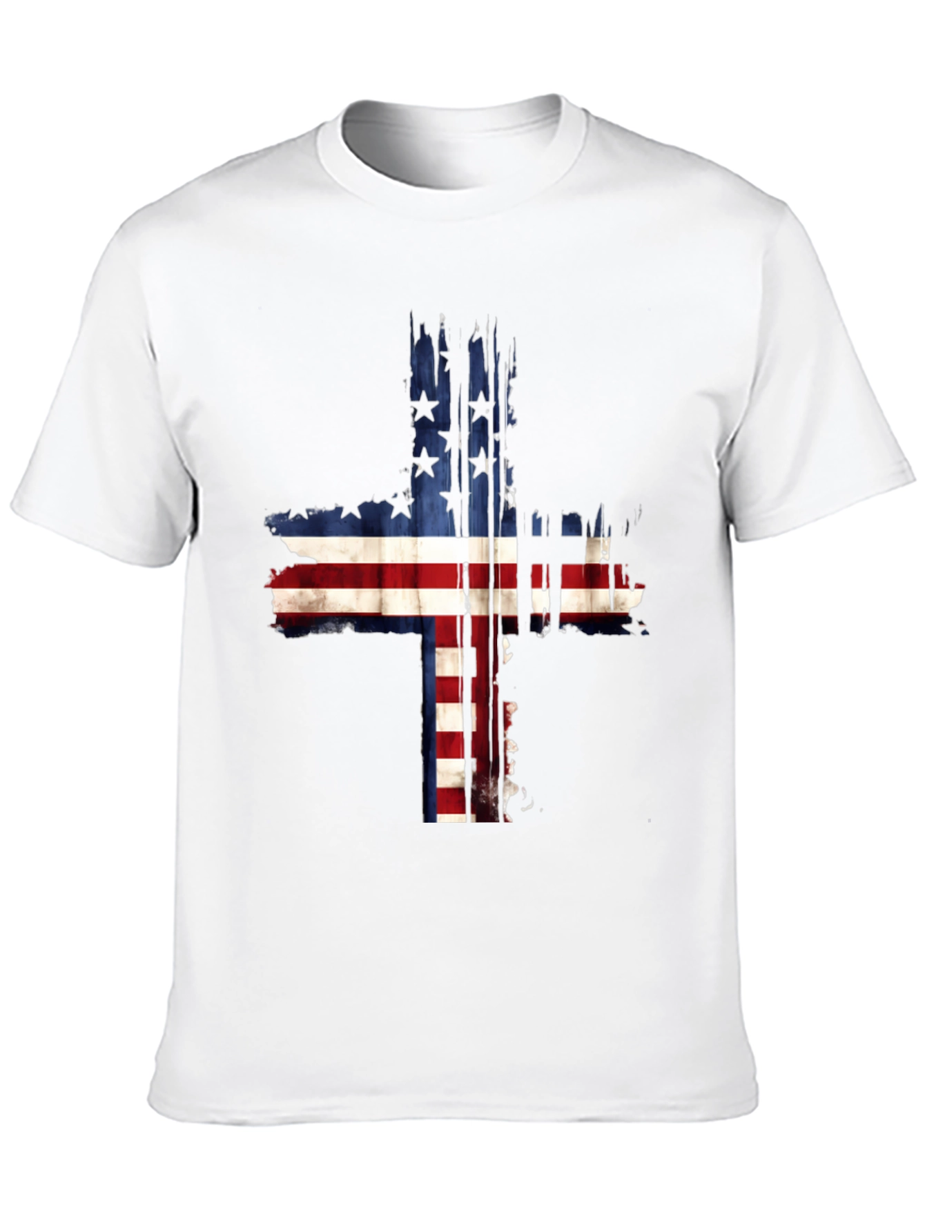 American Flag Cross Graphic Tee