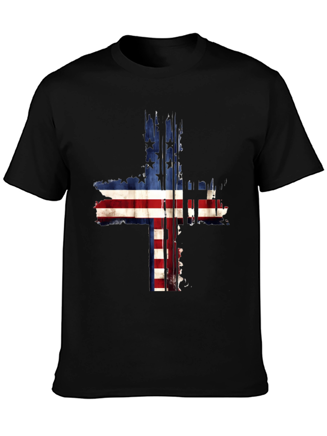 American Flag Cross Graphic Tee