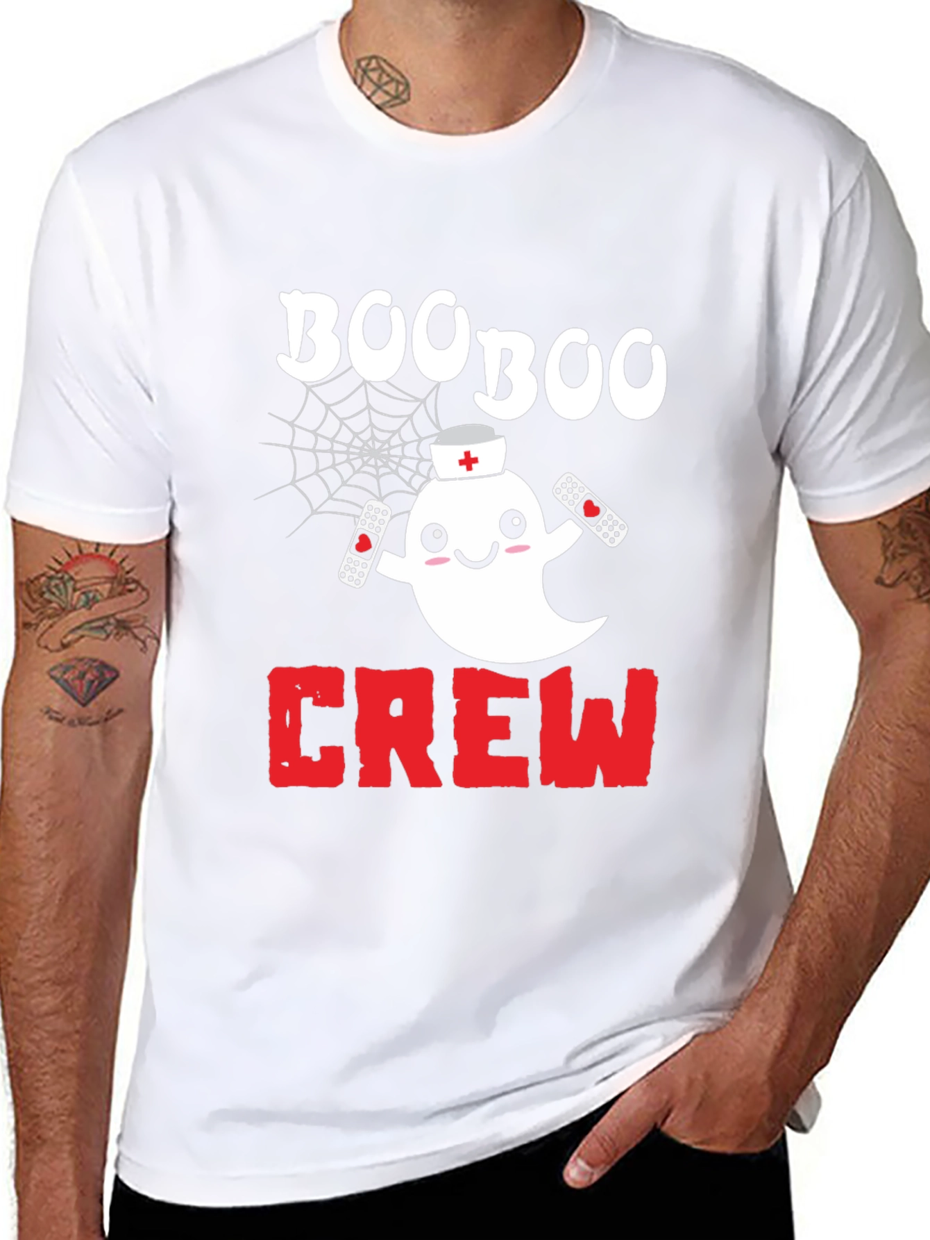Boo Boo Crew Halloween Nurse Ghost T-Shirt