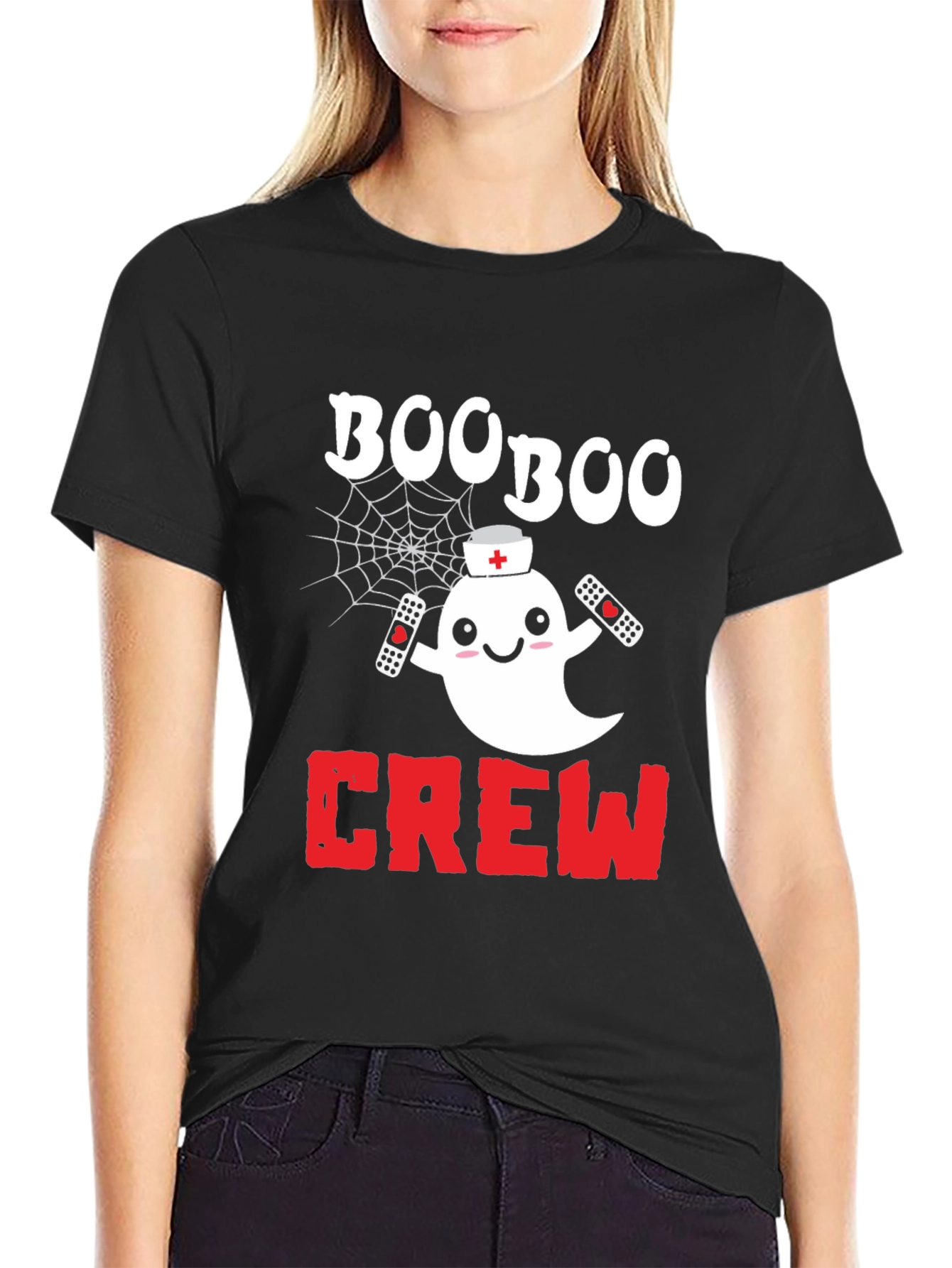 Boo Boo Crew Halloween Nurse Ghost T-Shirt
