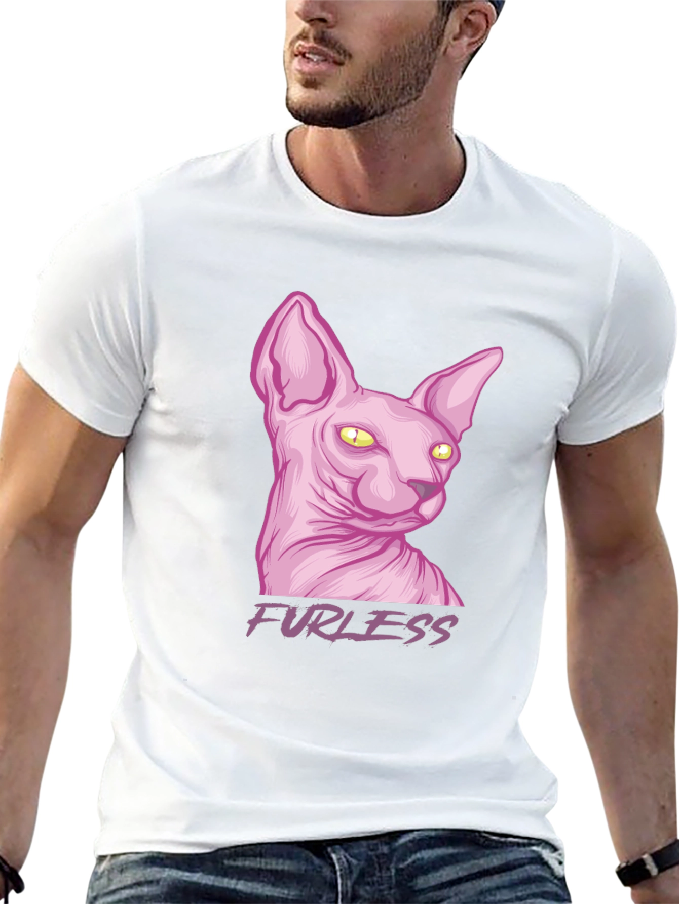 Furless Cat T-Shirt - Sphynx Cat Tee