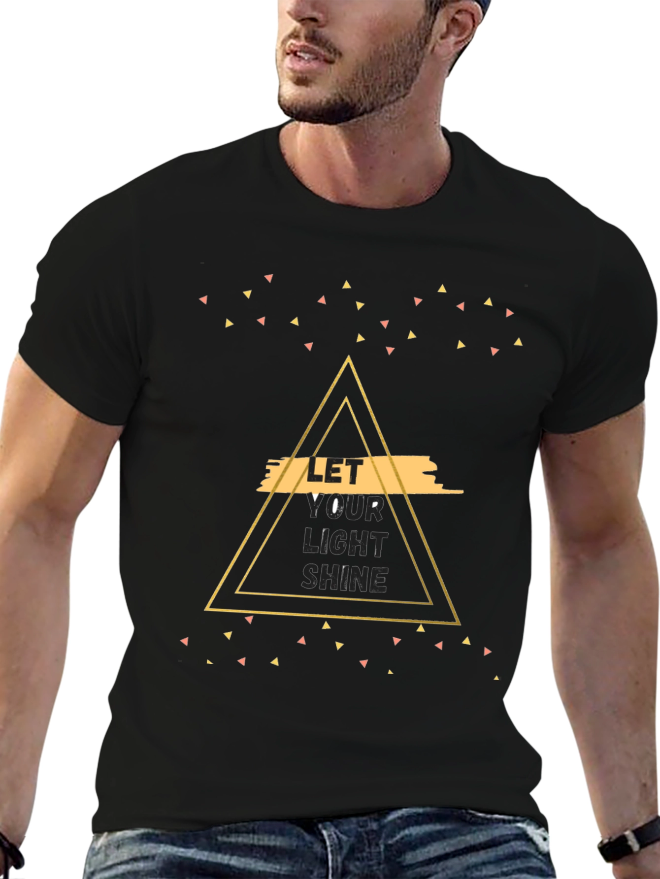 Let Your Light Shine Black Graphic Tee
