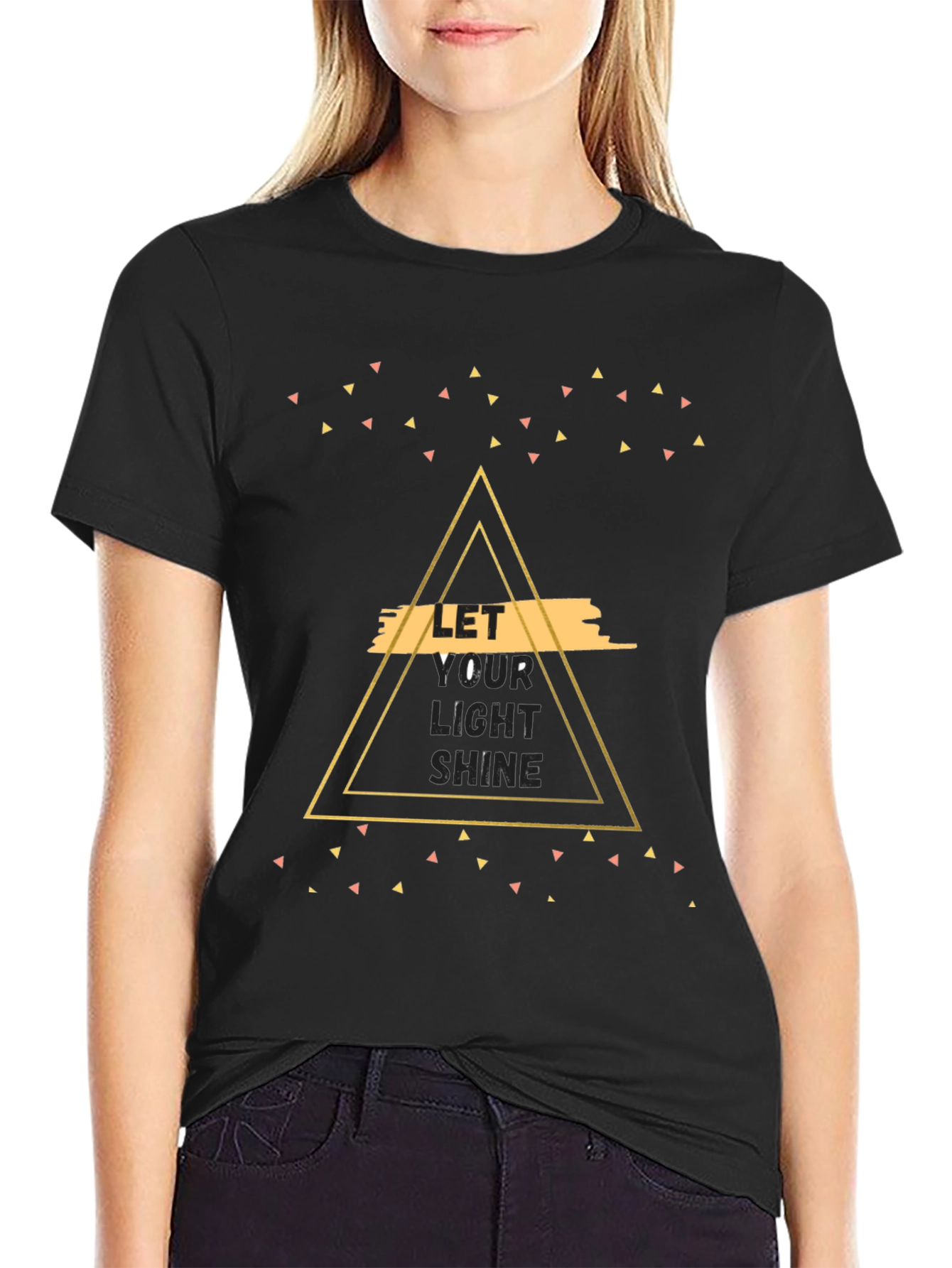 Let Your Light Shine Black Graphic Tee