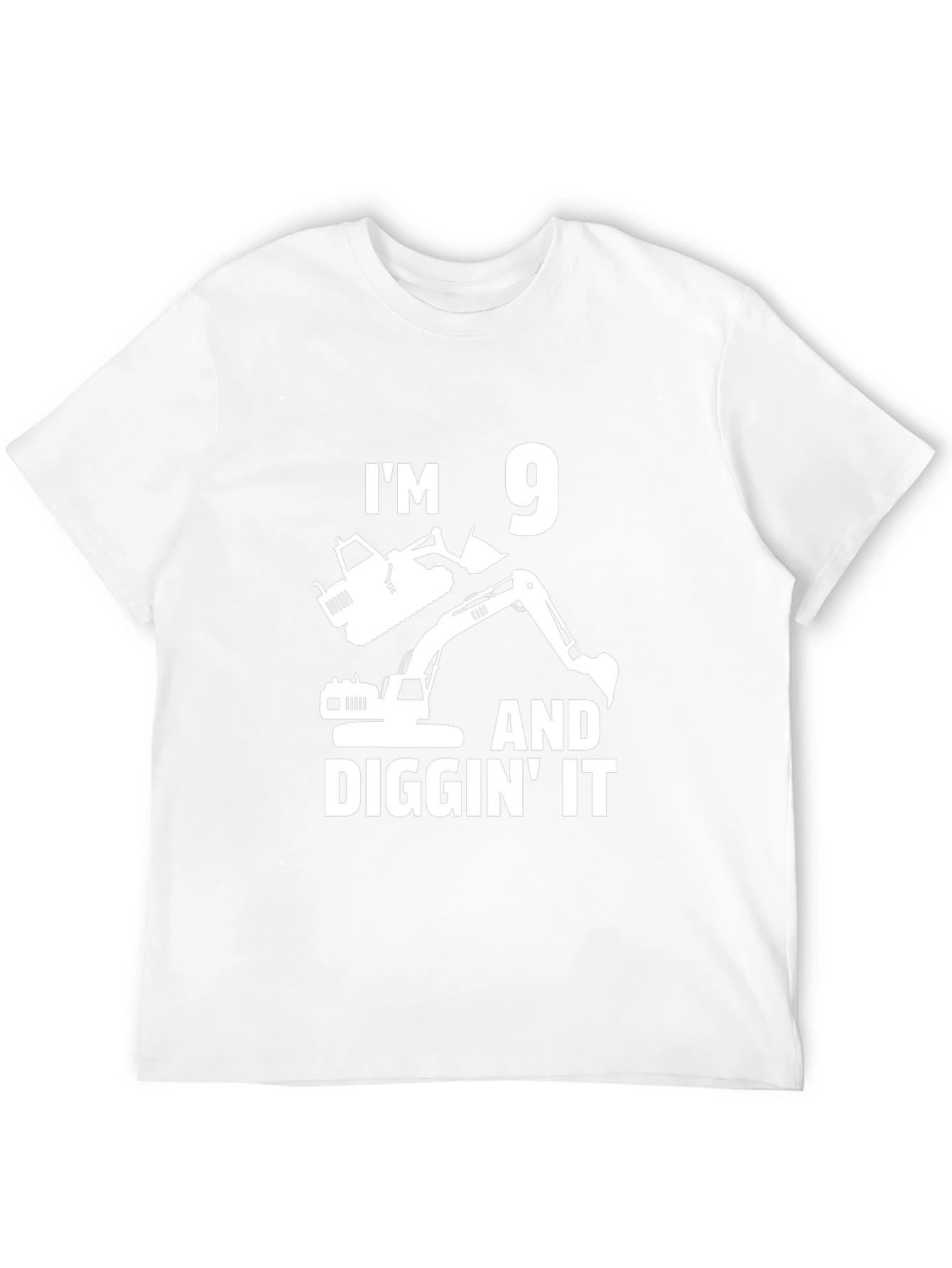 Im 9 and Diggin It T-Shirt | Construction Birthday