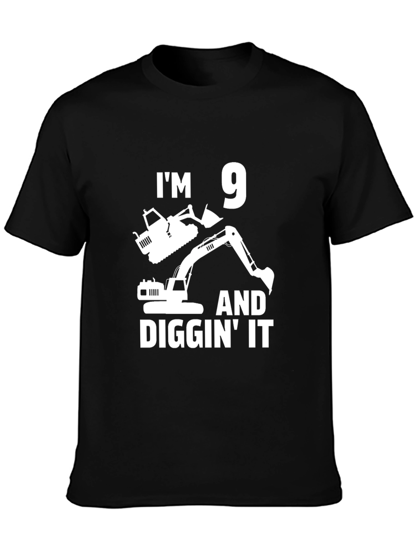 Im 9 and Diggin It T-Shirt | Construction Birthday