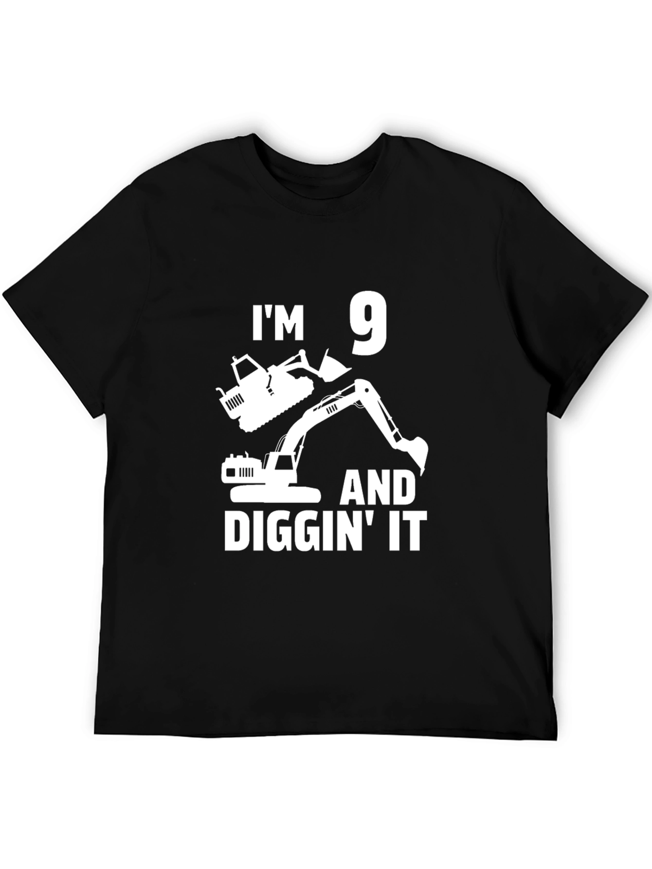 Im 9 and Diggin It T-Shirt | Construction Birthday