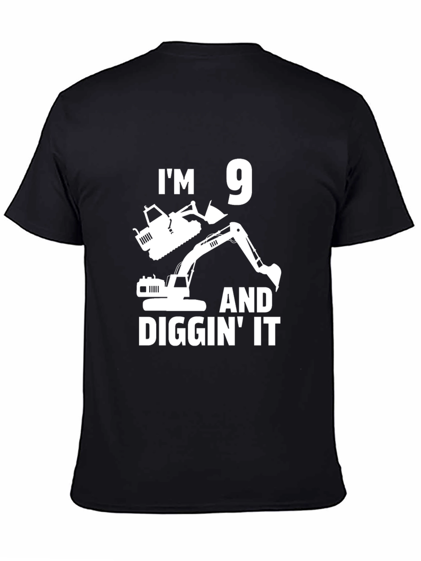 Im 9 and Diggin It T-Shirt | Construction Birthday