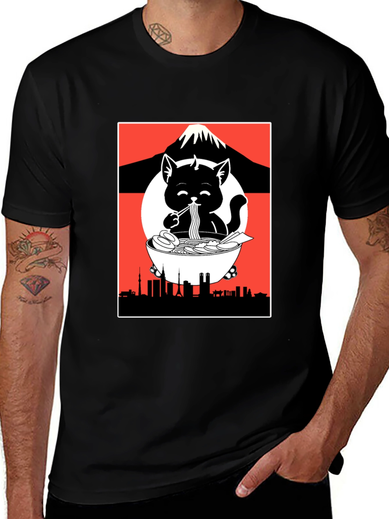 Ramen Cat Graphic Tee