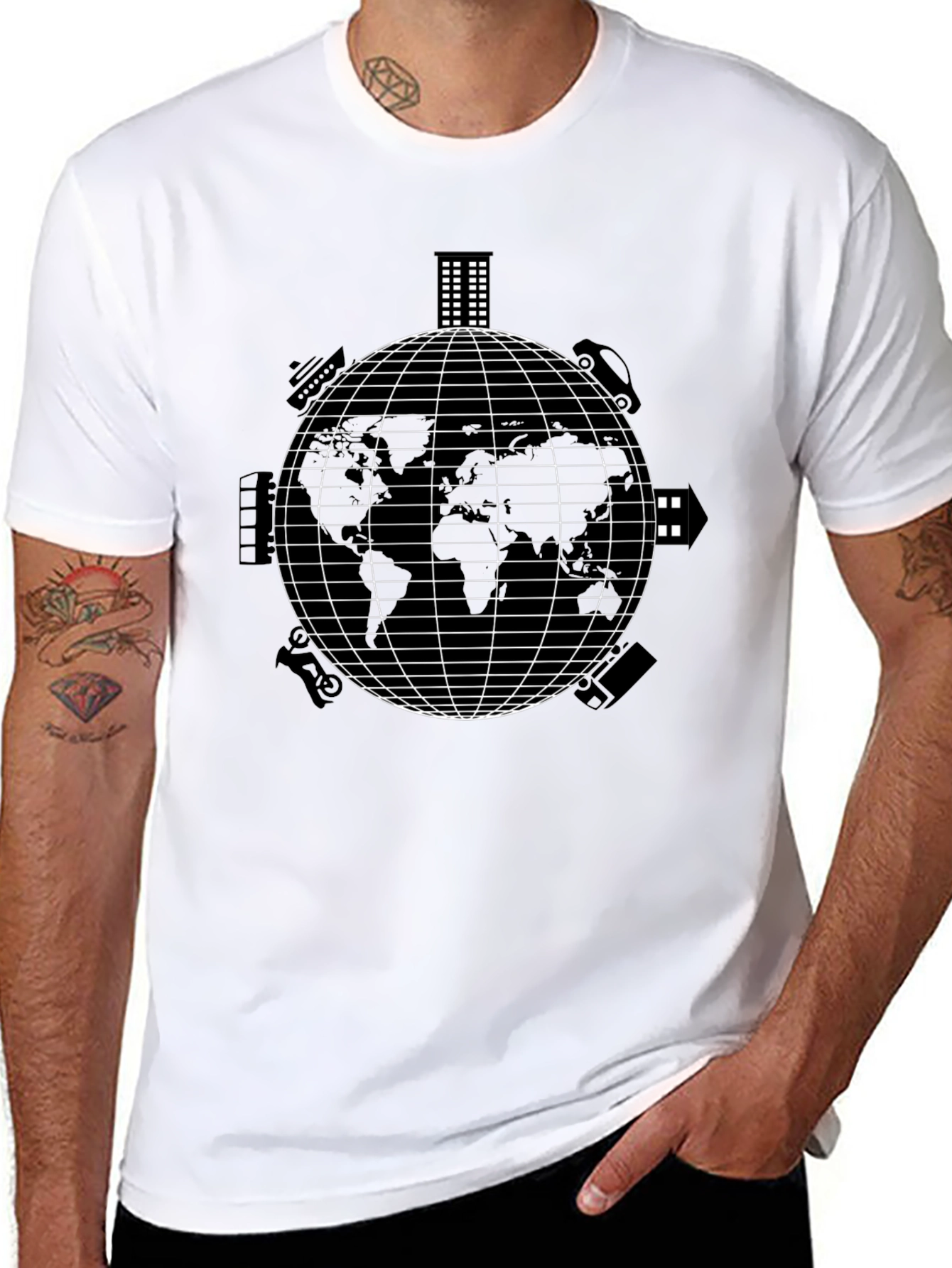 Global Travel T-Shirt - Black