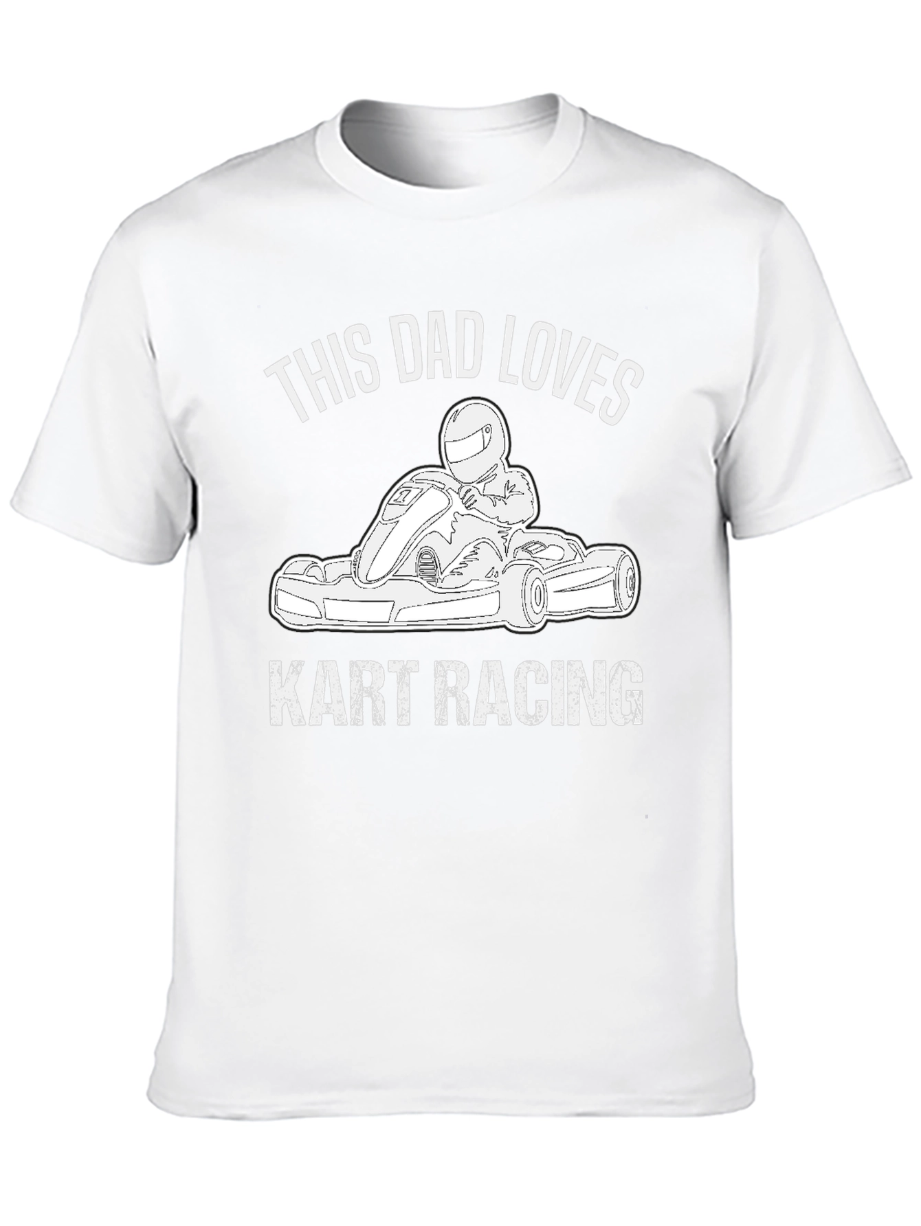 Dad Loves Kart Racing Black Graphic T-Shirt