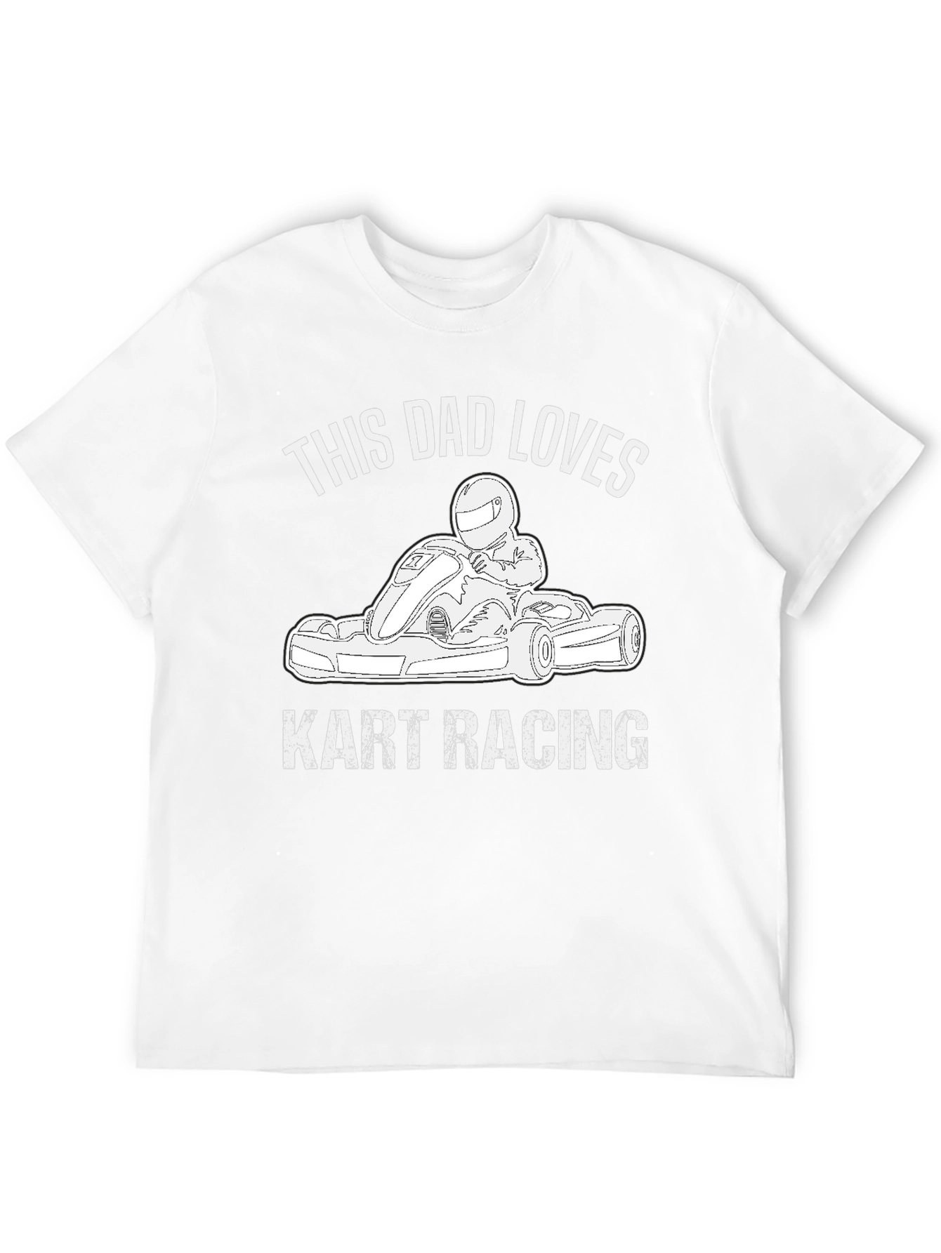 Dad Loves Kart Racing Black Graphic T-Shirt