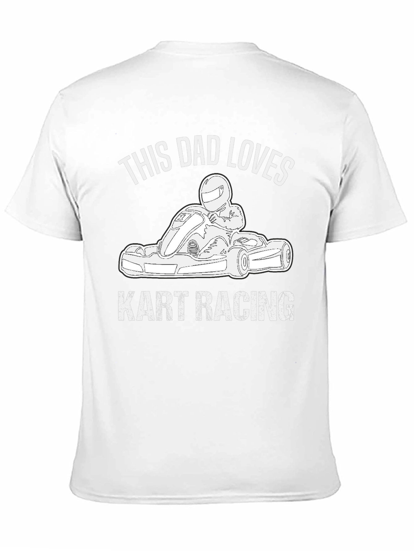 Dad Loves Kart Racing Black Graphic T-Shirt