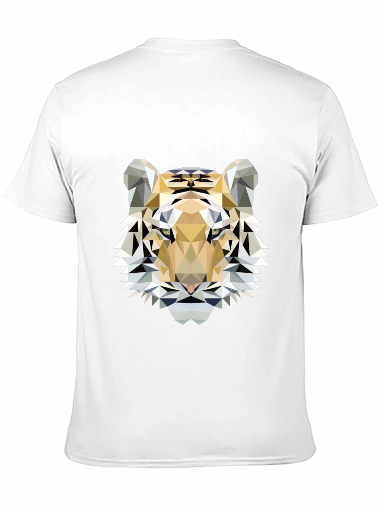 Geometric Tiger Print Black T-Shirt