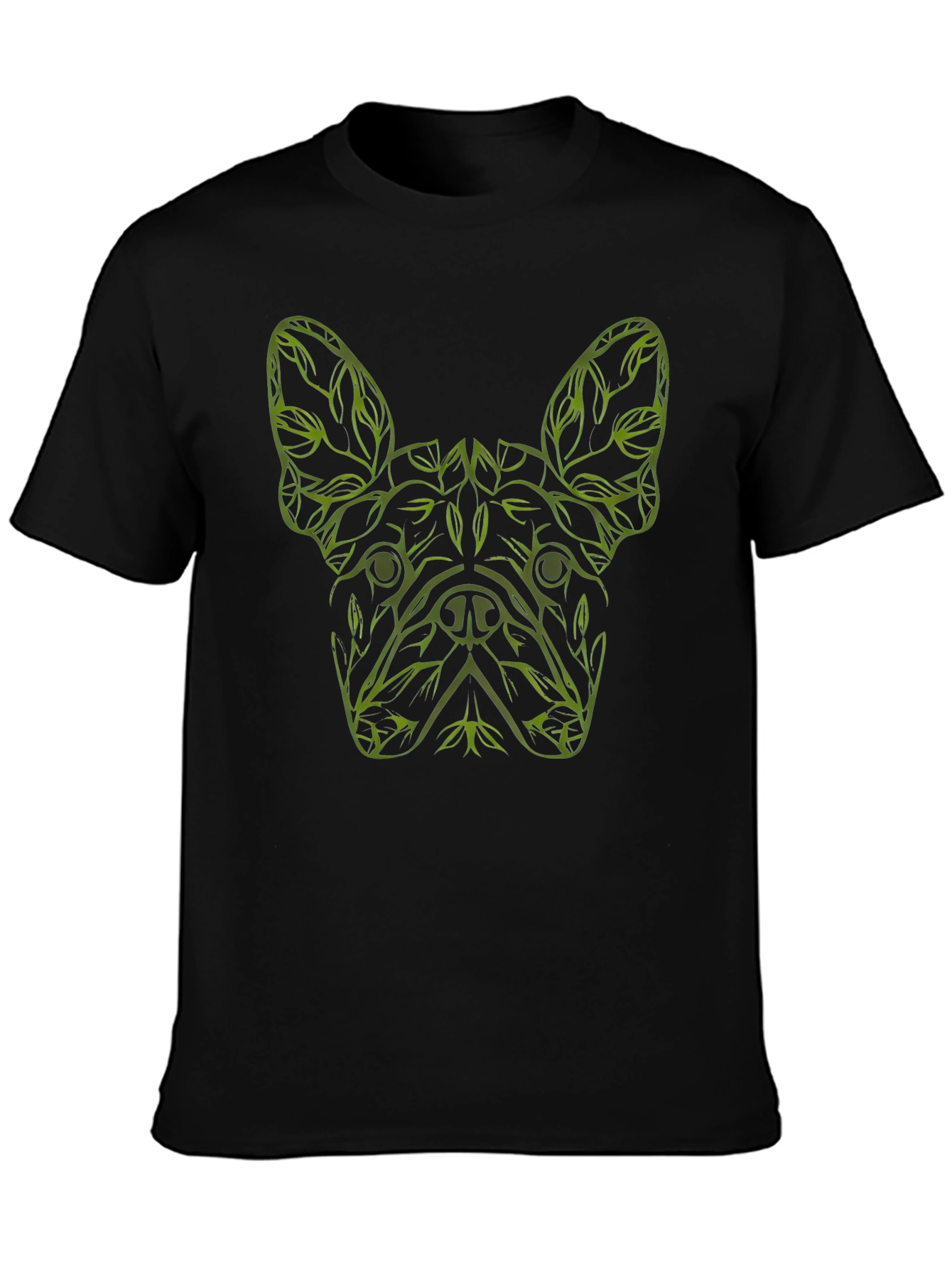 Dog Lover T-Shirt - French Bulldog Botanical Design