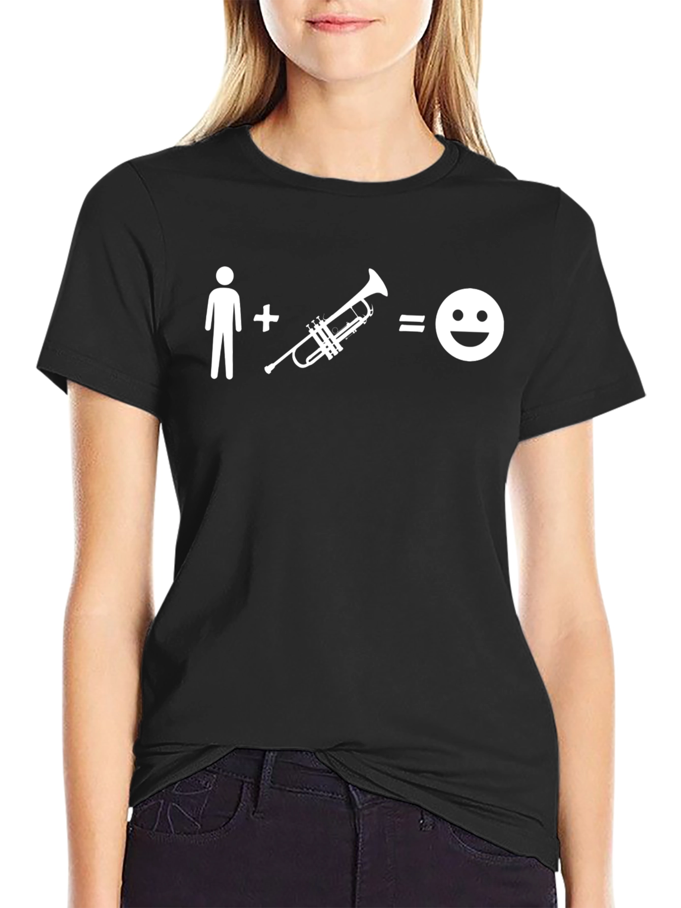 Man Plus Trumpet Equals Happy T-Shirt