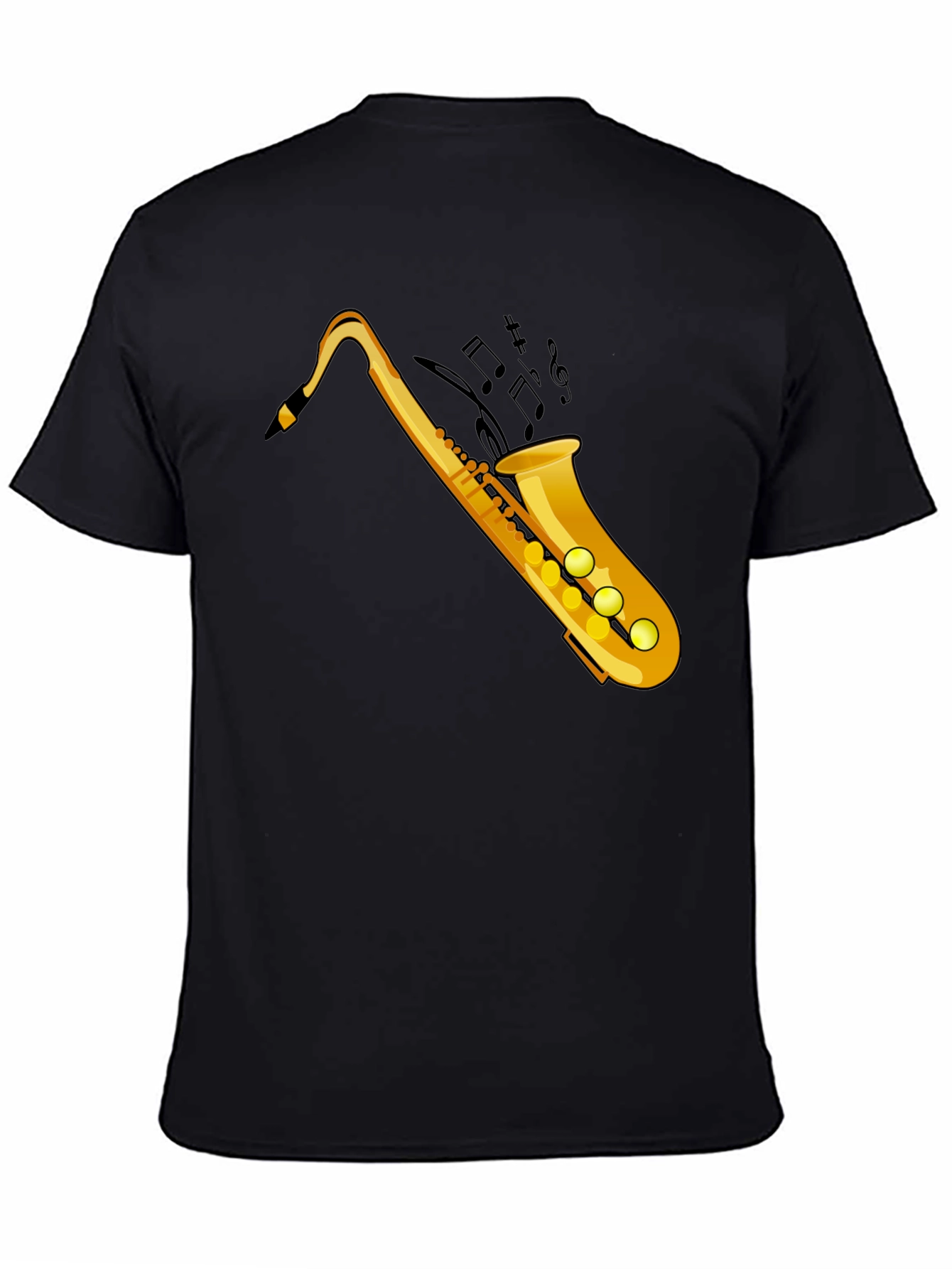Saxophone Graphic Tee - Black T-Shirt
