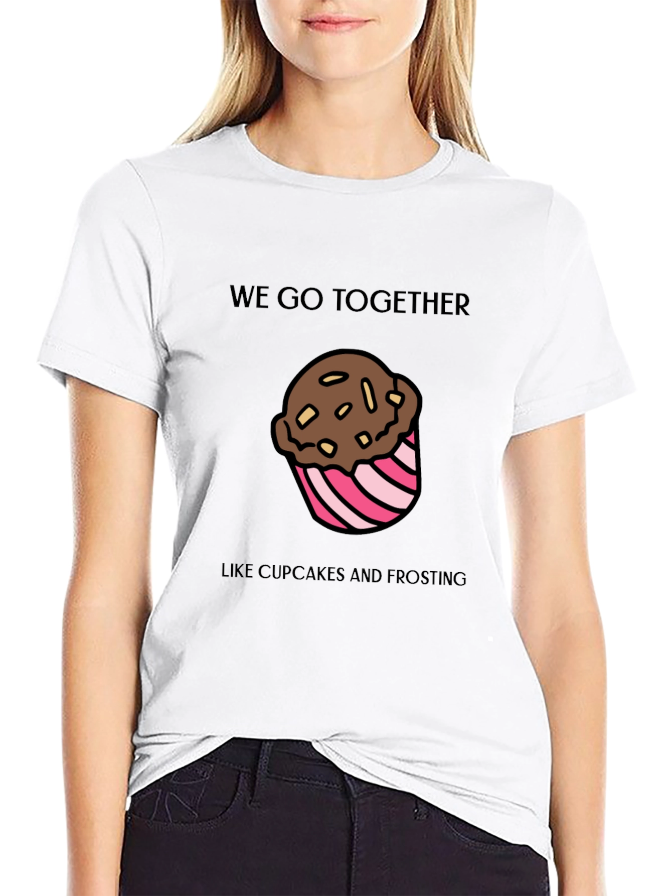 Sweet Match Tee: Cupcake & Frosting T-Shirt