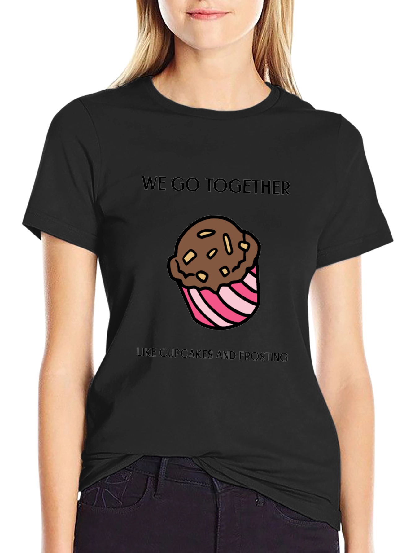 Sweet Match Tee: Cupcake & Frosting T-Shirt