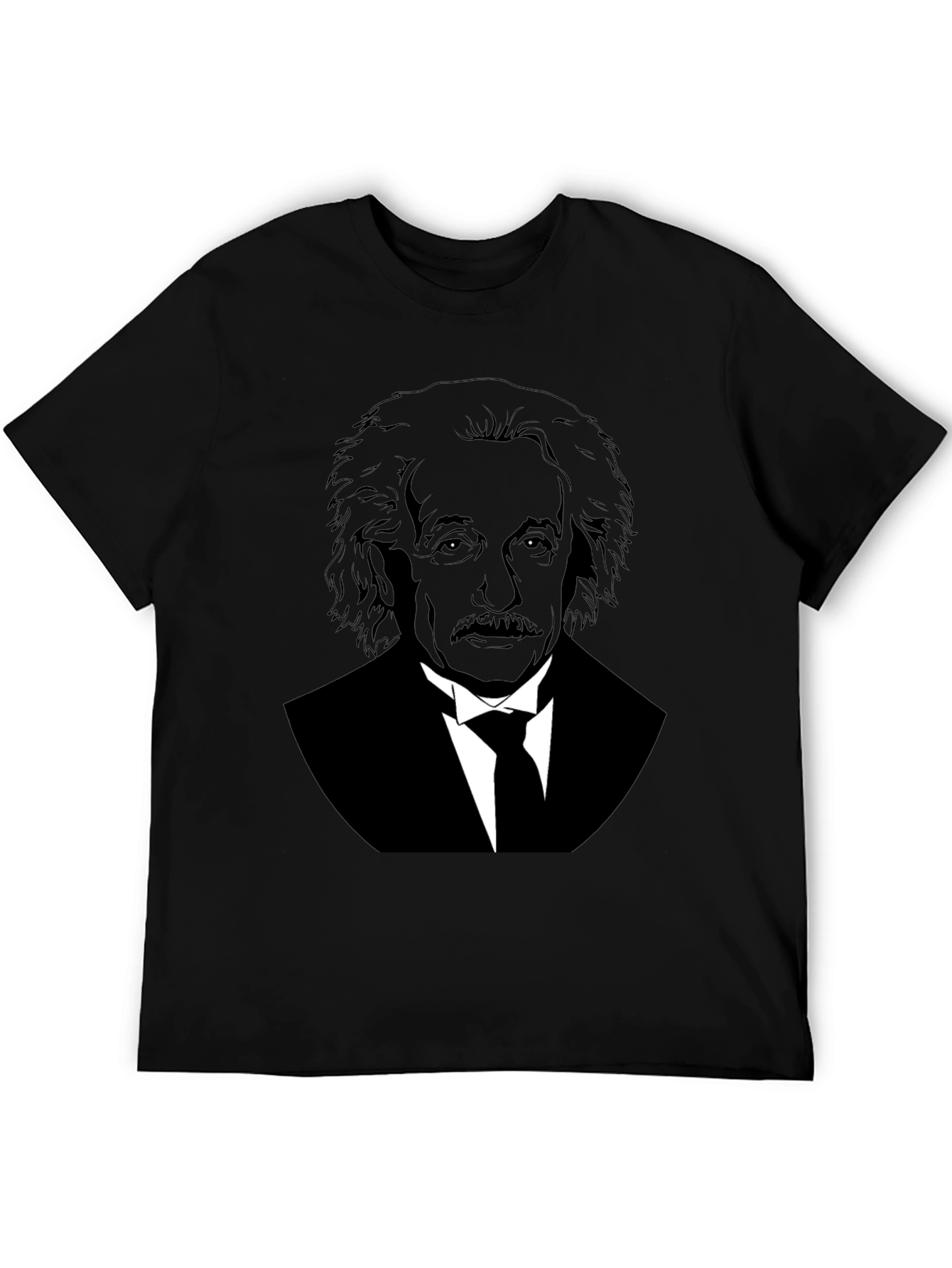 Einstein Portrait Graphic Tee - Mens Black T-Shirt