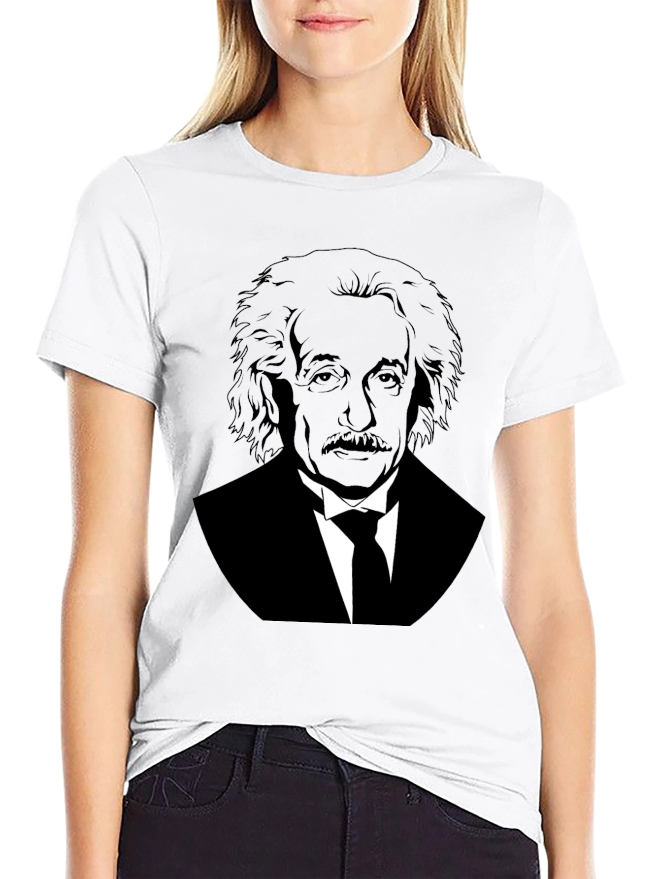 Einstein Portrait Graphic Tee - Mens Black T-Shirt