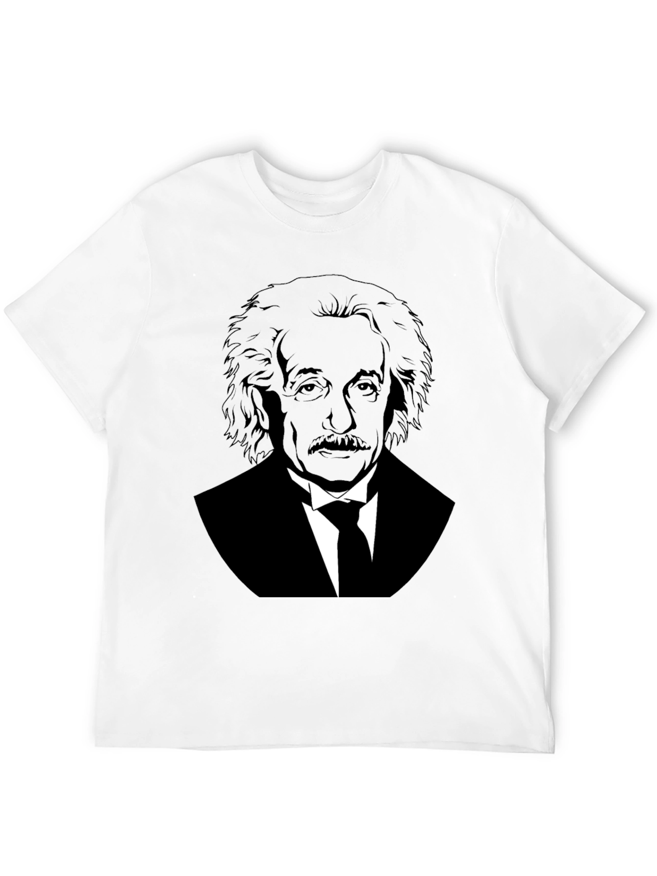 Einstein Portrait Graphic Tee - Mens Black T-Shirt