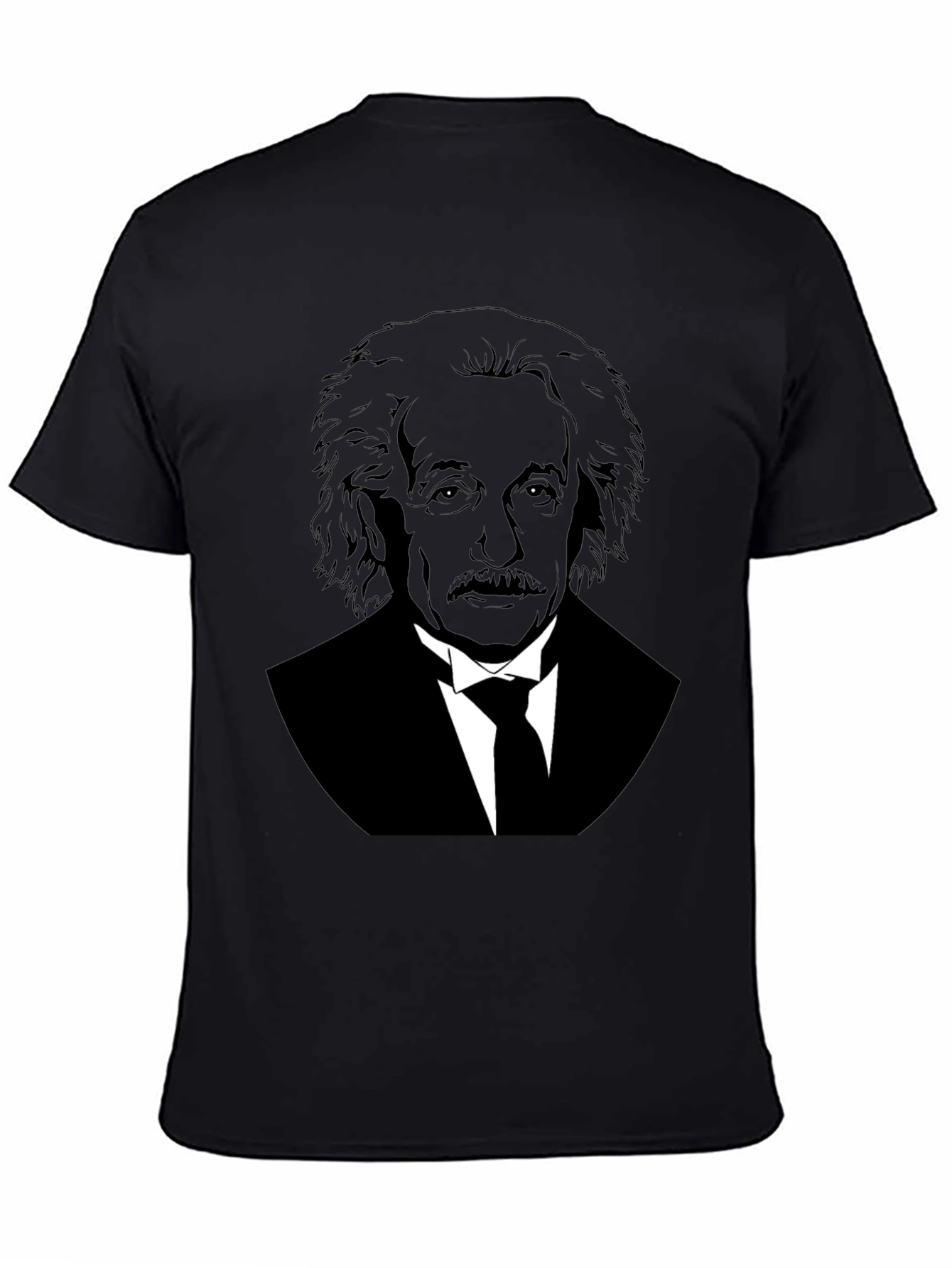 Einstein Portrait Graphic Tee - Mens Black T-Shirt