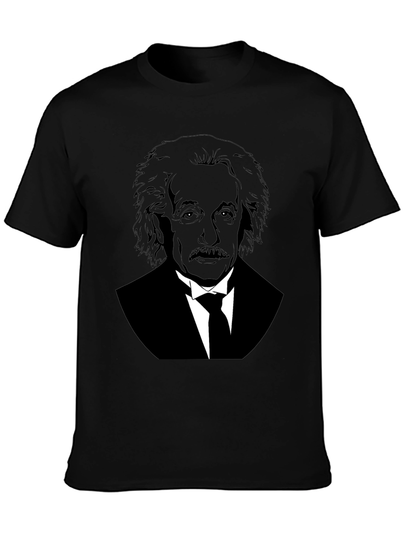 Einstein Portrait Graphic Tee - Mens Black T-Shirt