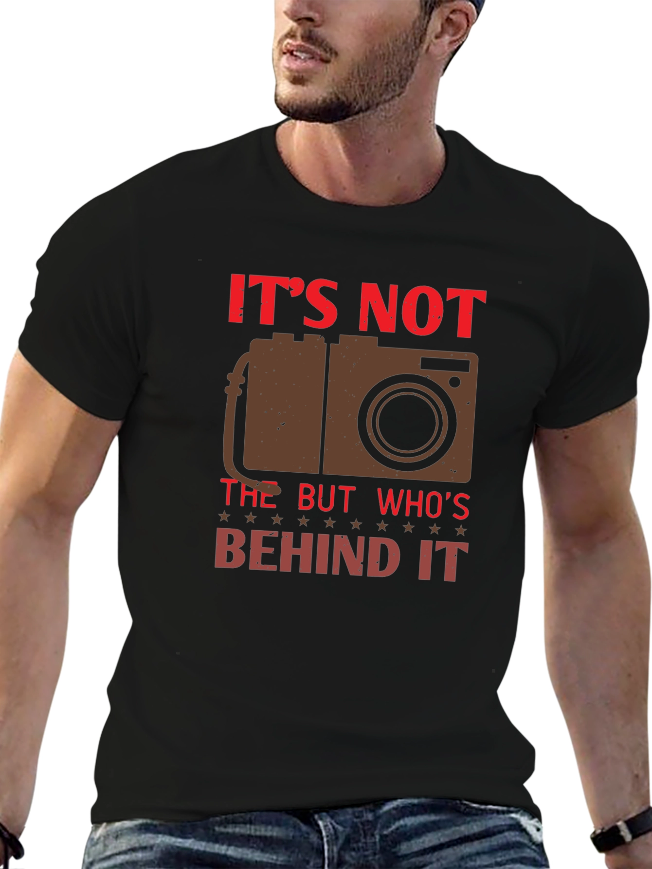 Photographers Black T-Shirt - Behind the Lens
