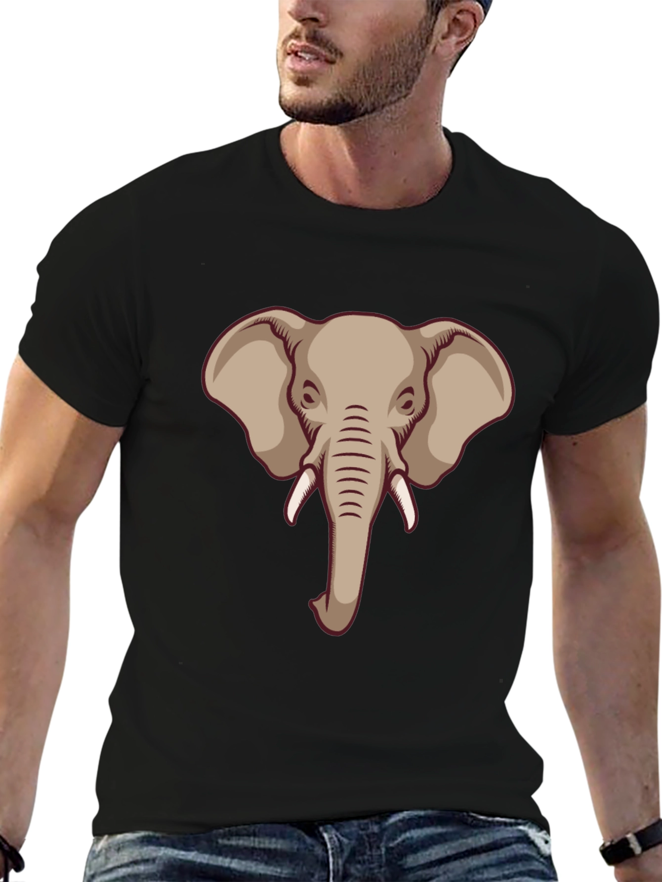 Elephant Graphic Tee - Cool Animal Design T-Shirt