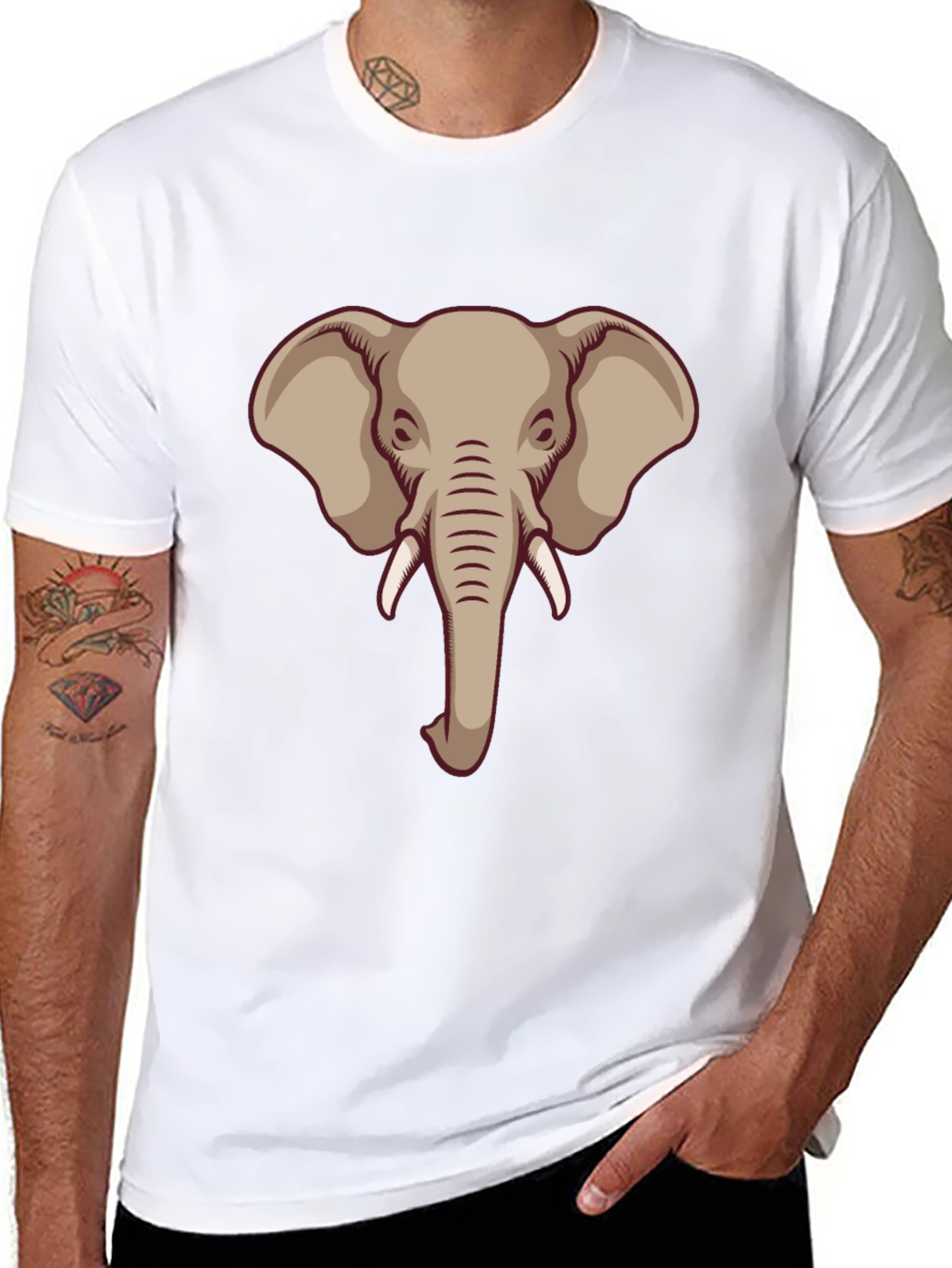Elephant Graphic Tee - Cool Animal Design T-Shirt