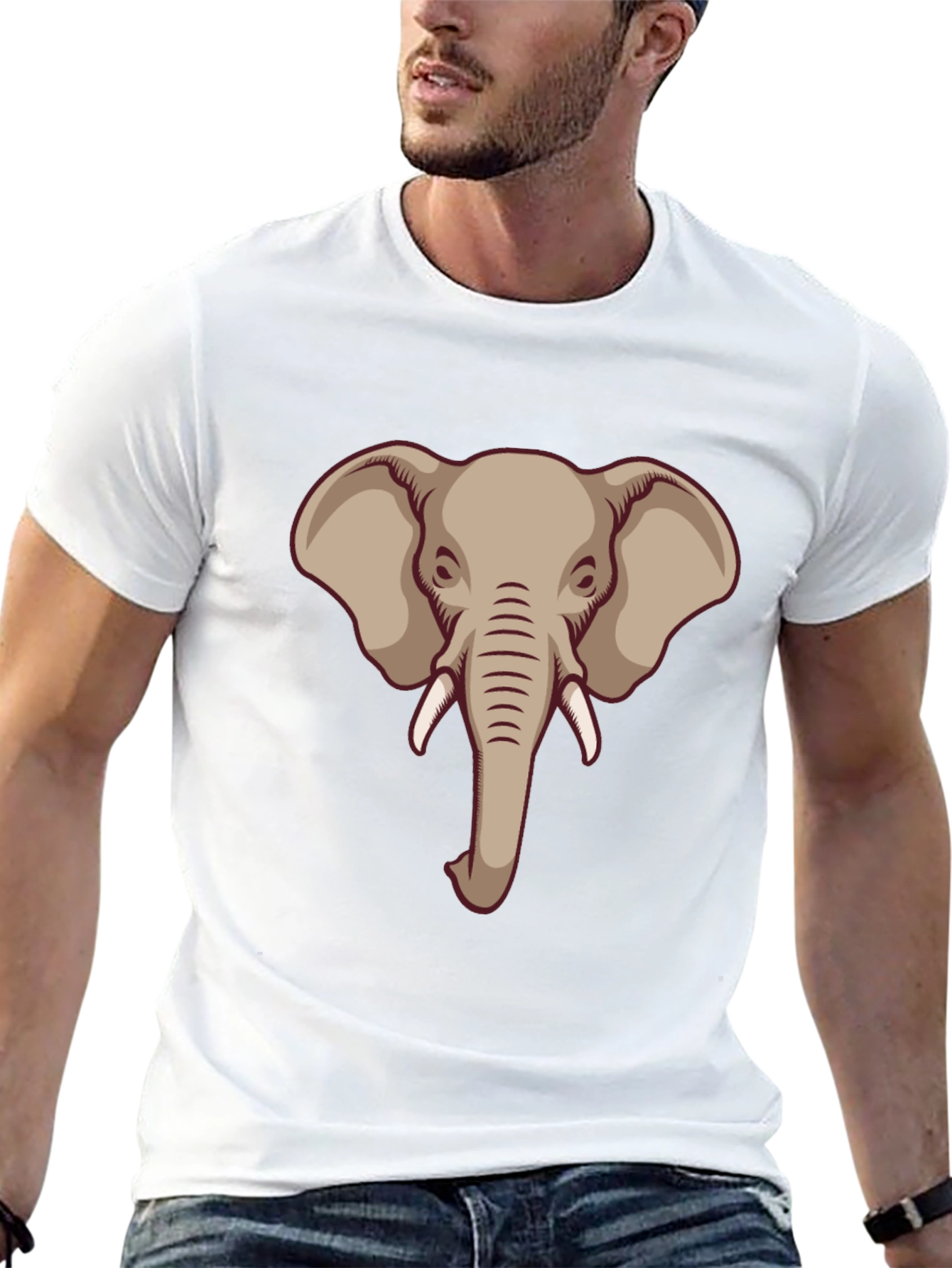 Elephant Graphic Tee - Cool Animal Design T-Shirt