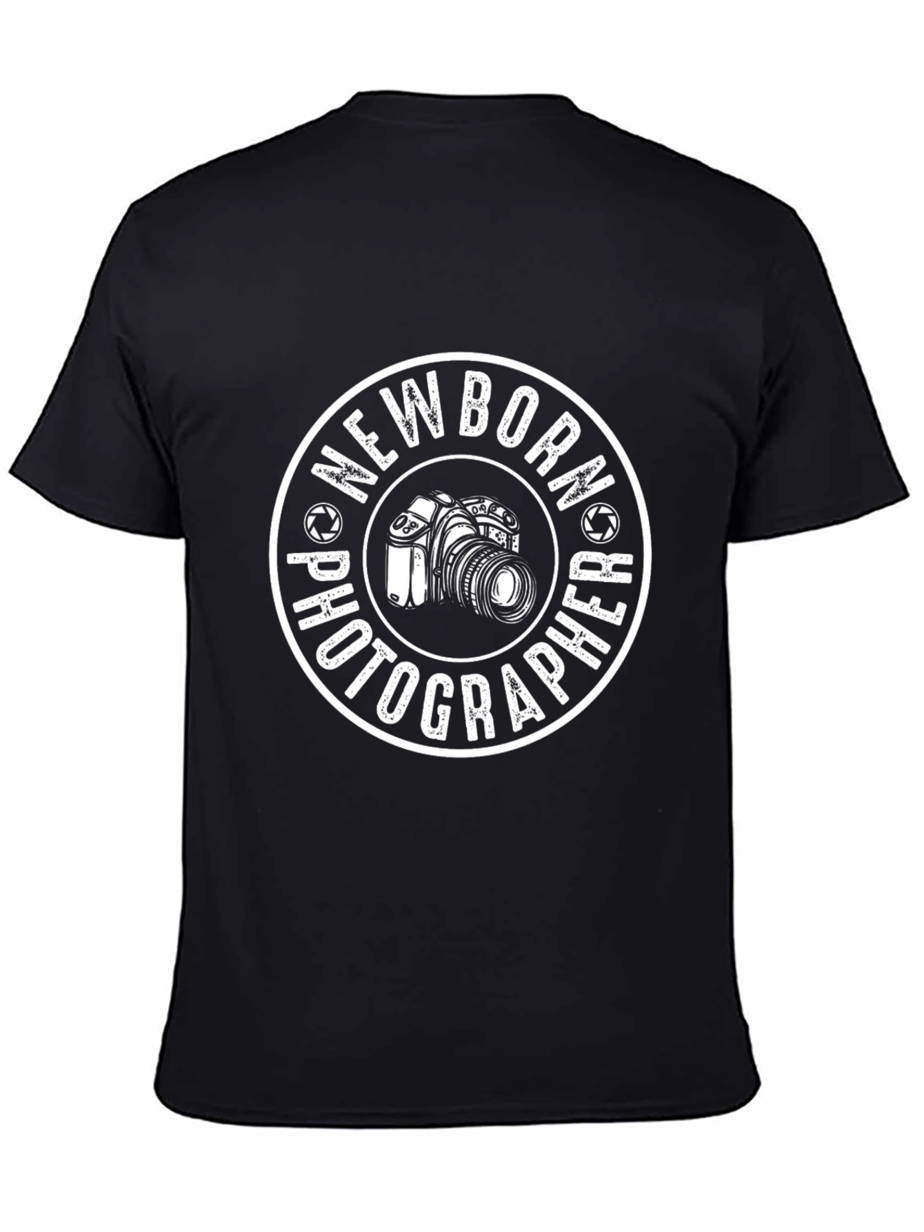 Newborn Photographer Graphic Tee - Black Cotton Shirt
