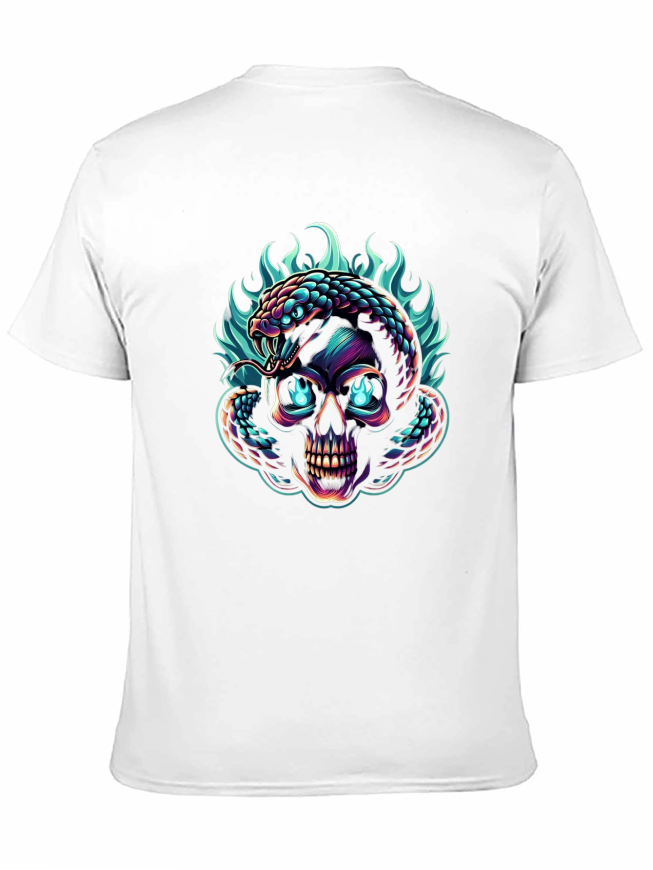 Skull & Snake Graphic Tee - Edgy Style